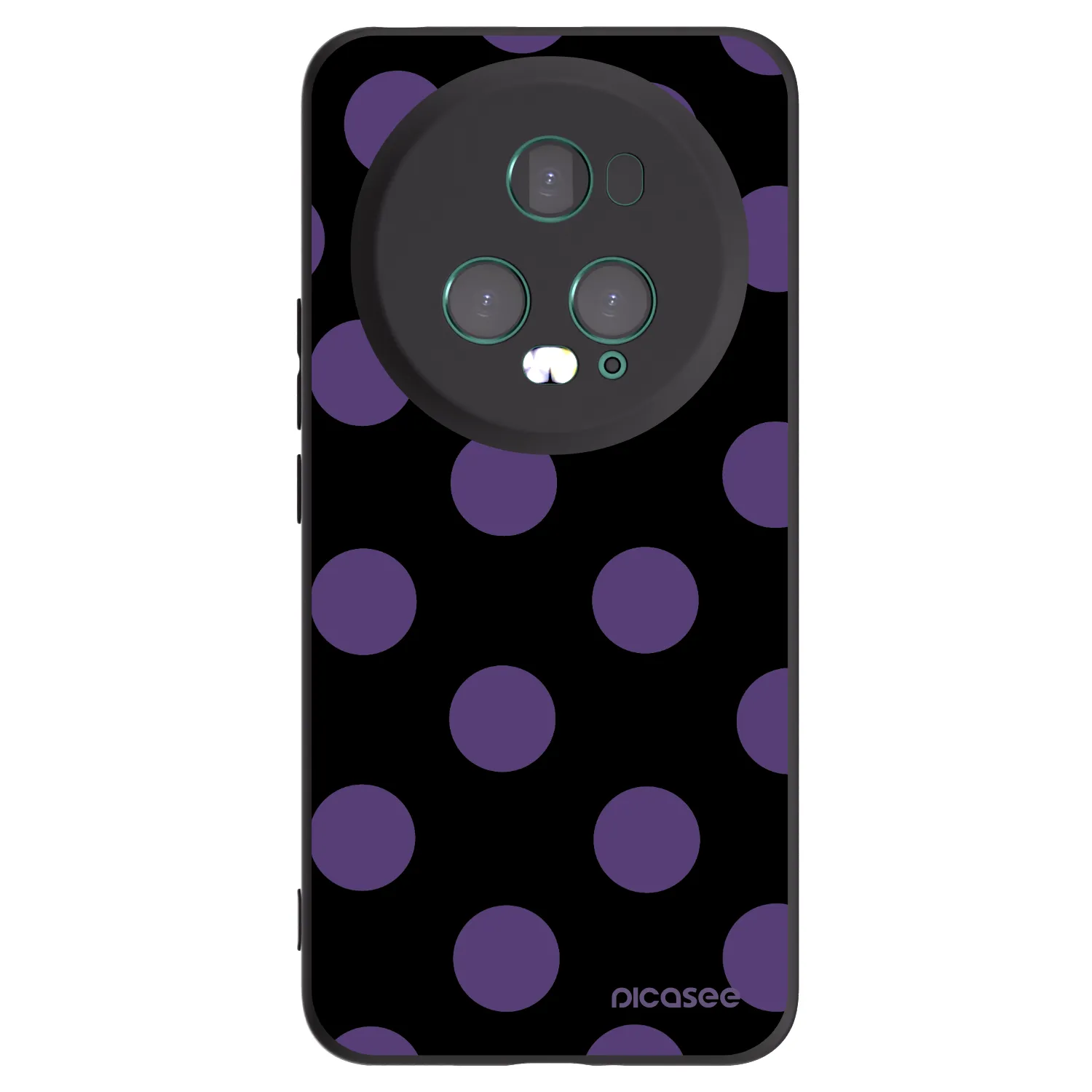 Picasee silikonowe czarne etui na Honor Magic5 Pro - Big flickers