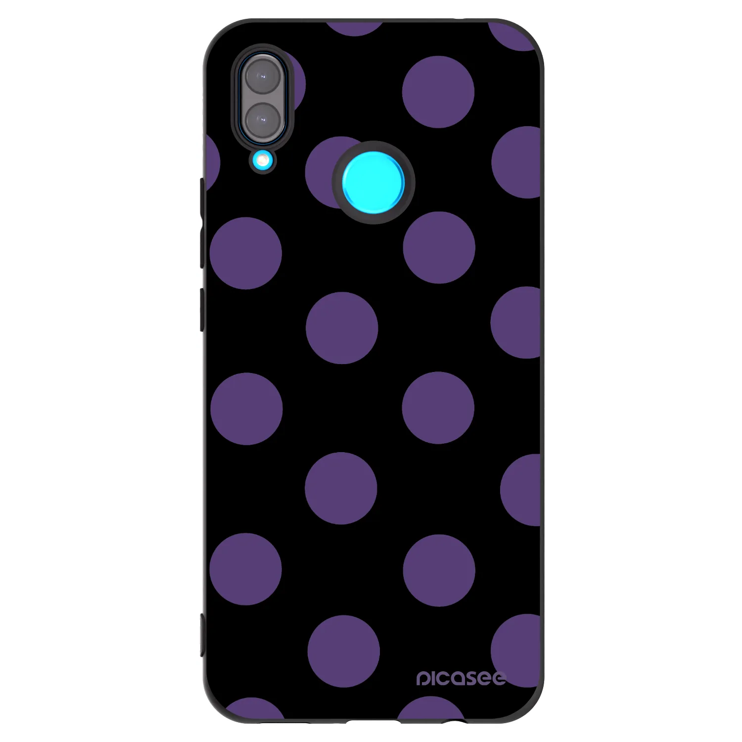 Picasee silikonowe czarne etui na Huawei Nova 3 - Big flickers