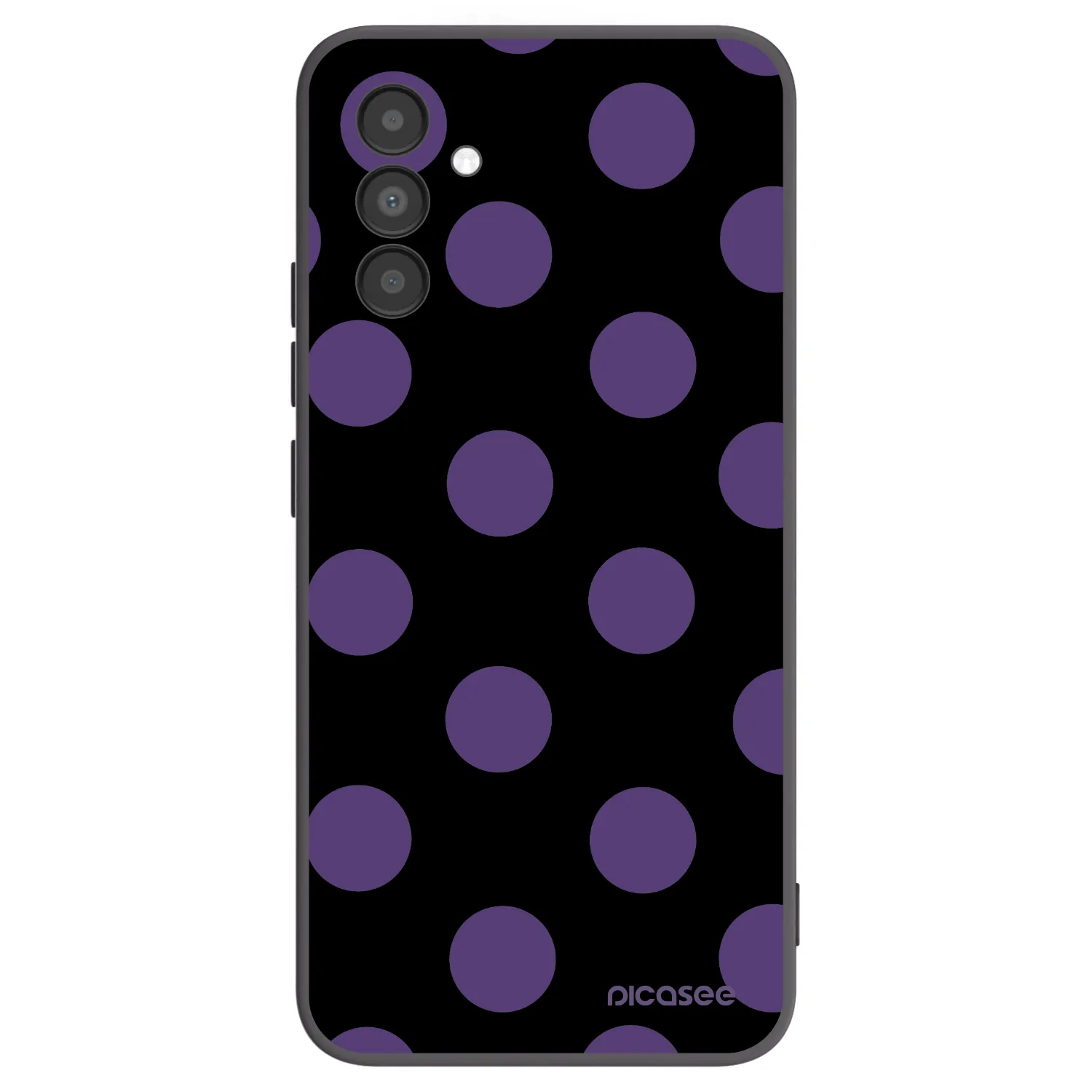 Picasee silikonowe czarne etui na Samsung Galaxy A04s A047F - Big flickers
