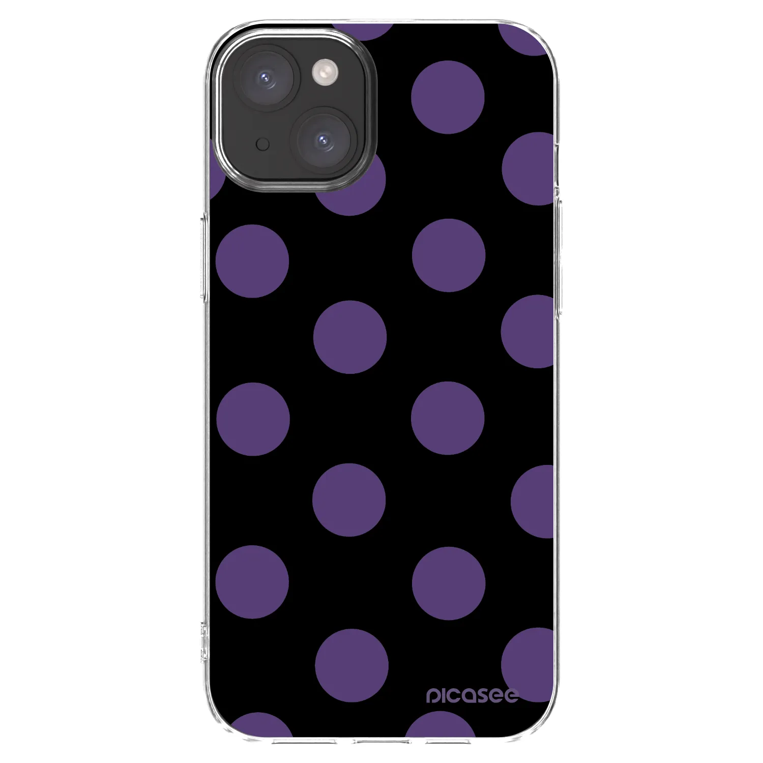 Picasee silikonowe przeźroczyste etui na Apple iPhone 15 Plus - Big flickers