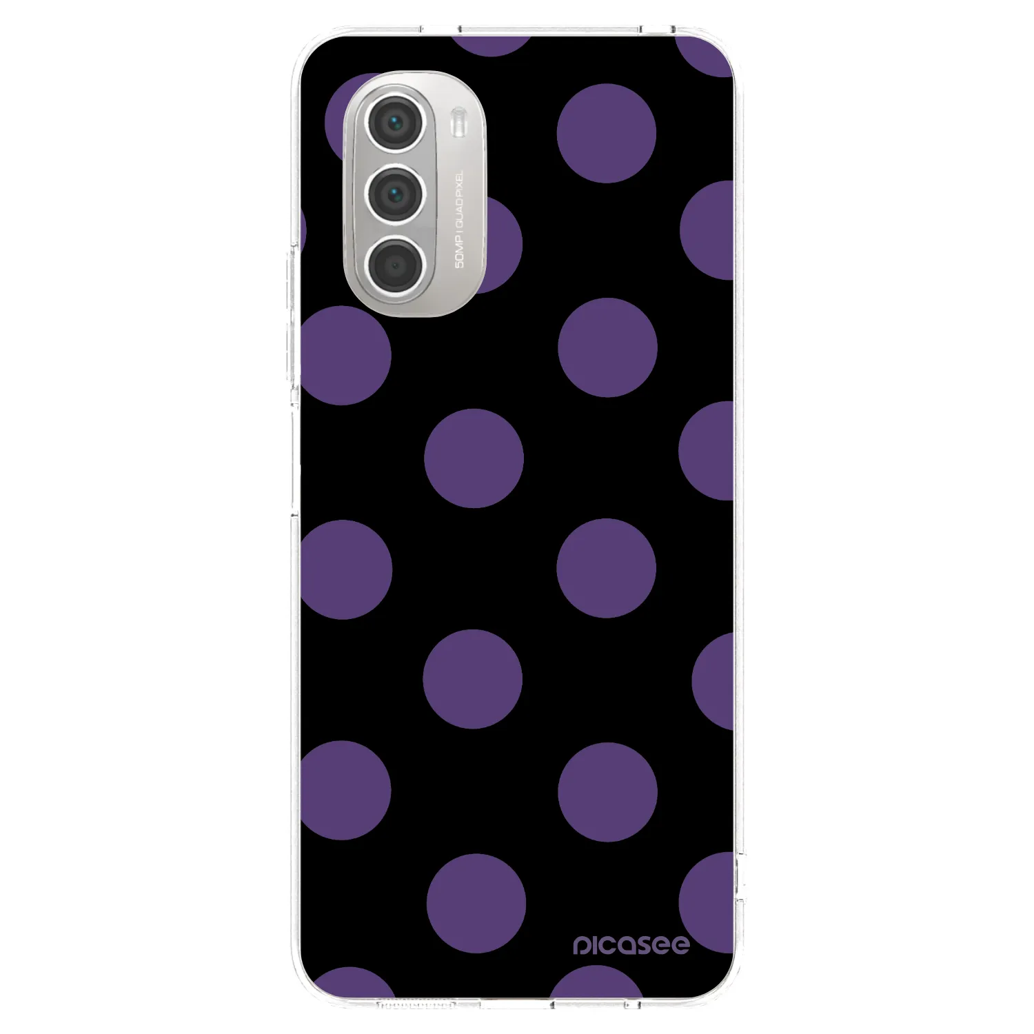 Picasee silikonowe przeźroczyste etui na Motorola Moto G51 - Big flickers