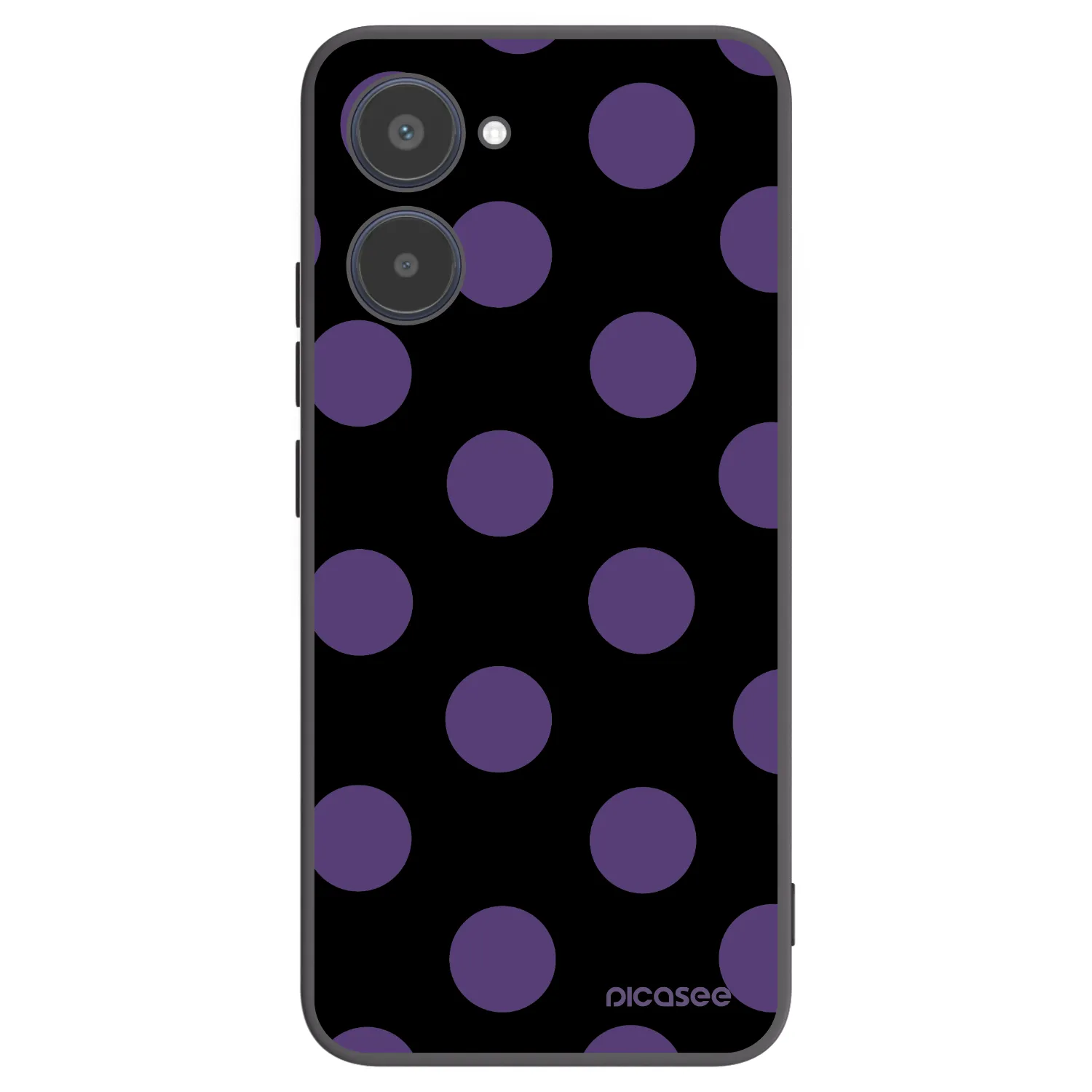 Picasee silikonowe czarne etui na Realme 10 4G - Big flickers