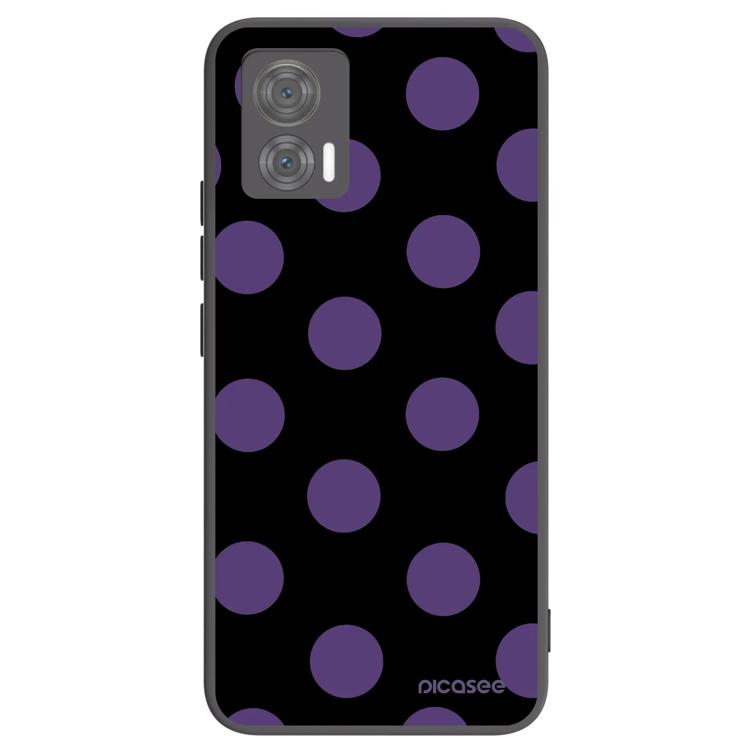 Picasee silikonowe czarne etui na Motorola Edge 30 Neo - Big flickers