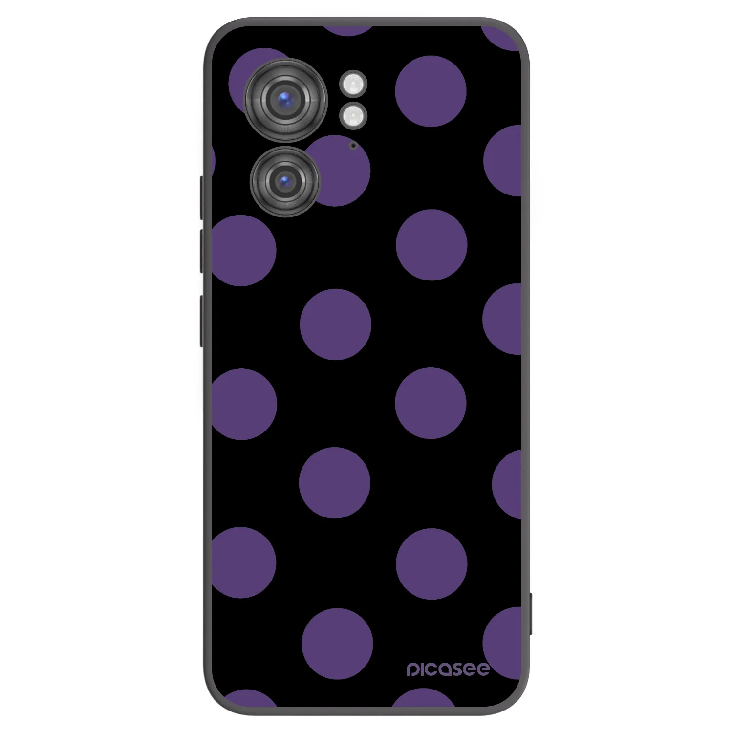Picasee silikonowe czarne etui na Motorola Edge 40 - Big flickers