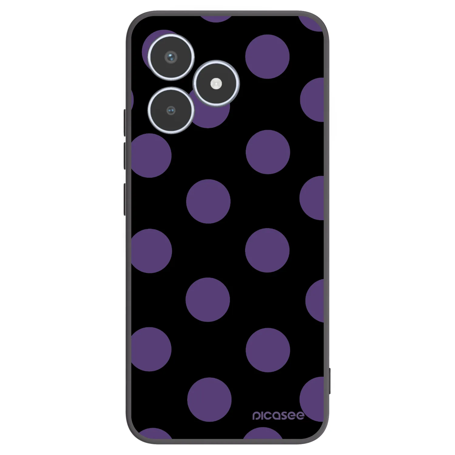 Picasee silikonowe czarne etui na Realme C53 - Big flickers