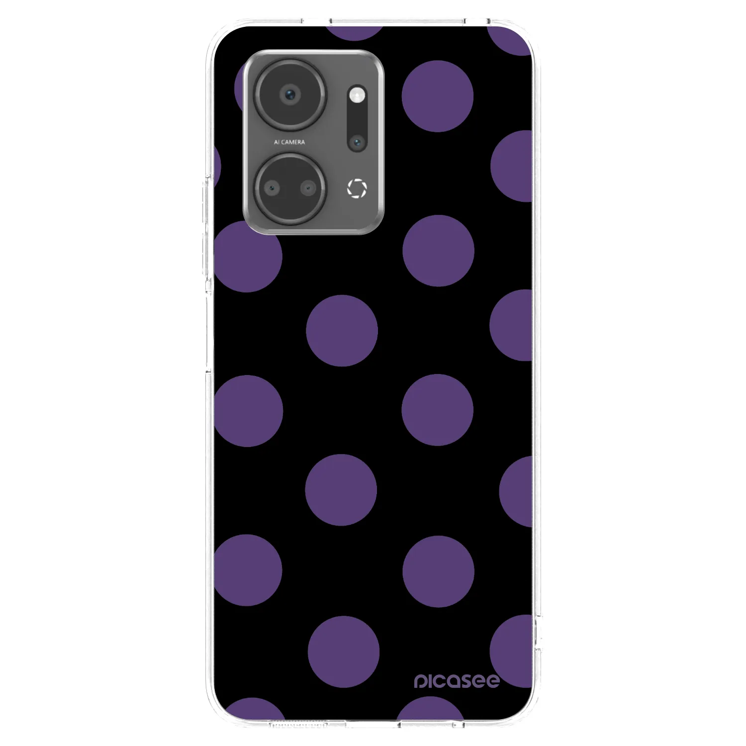 Picasee silikonowe przeźroczyste etui na Honor X7a - Big flickers
