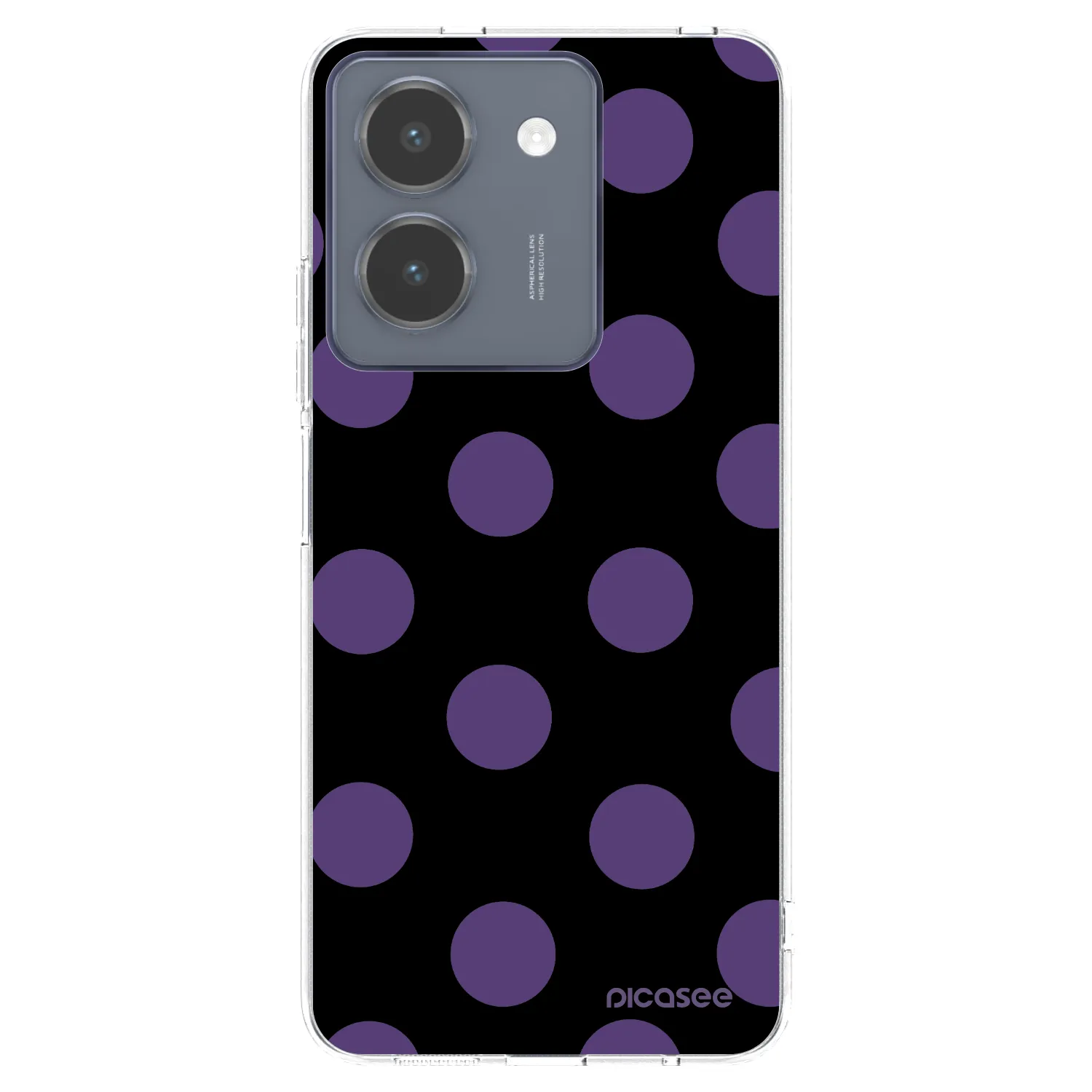 Picasee silikonowe przeźroczyste etui na Vivo Y36 4G - Big flickers