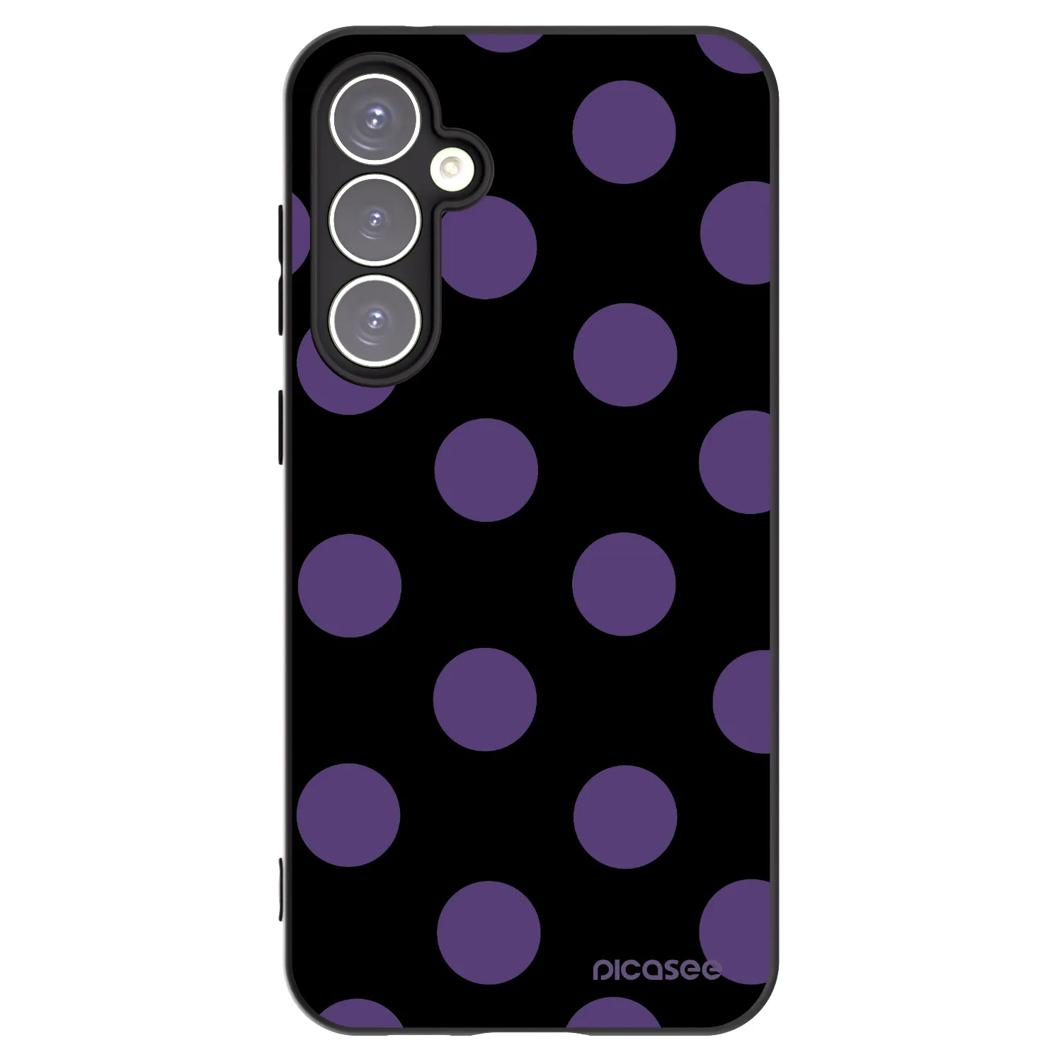 Picasee silikonowe czarne etui na Samsung Galaxy S23 FE S711B - Big flickers
