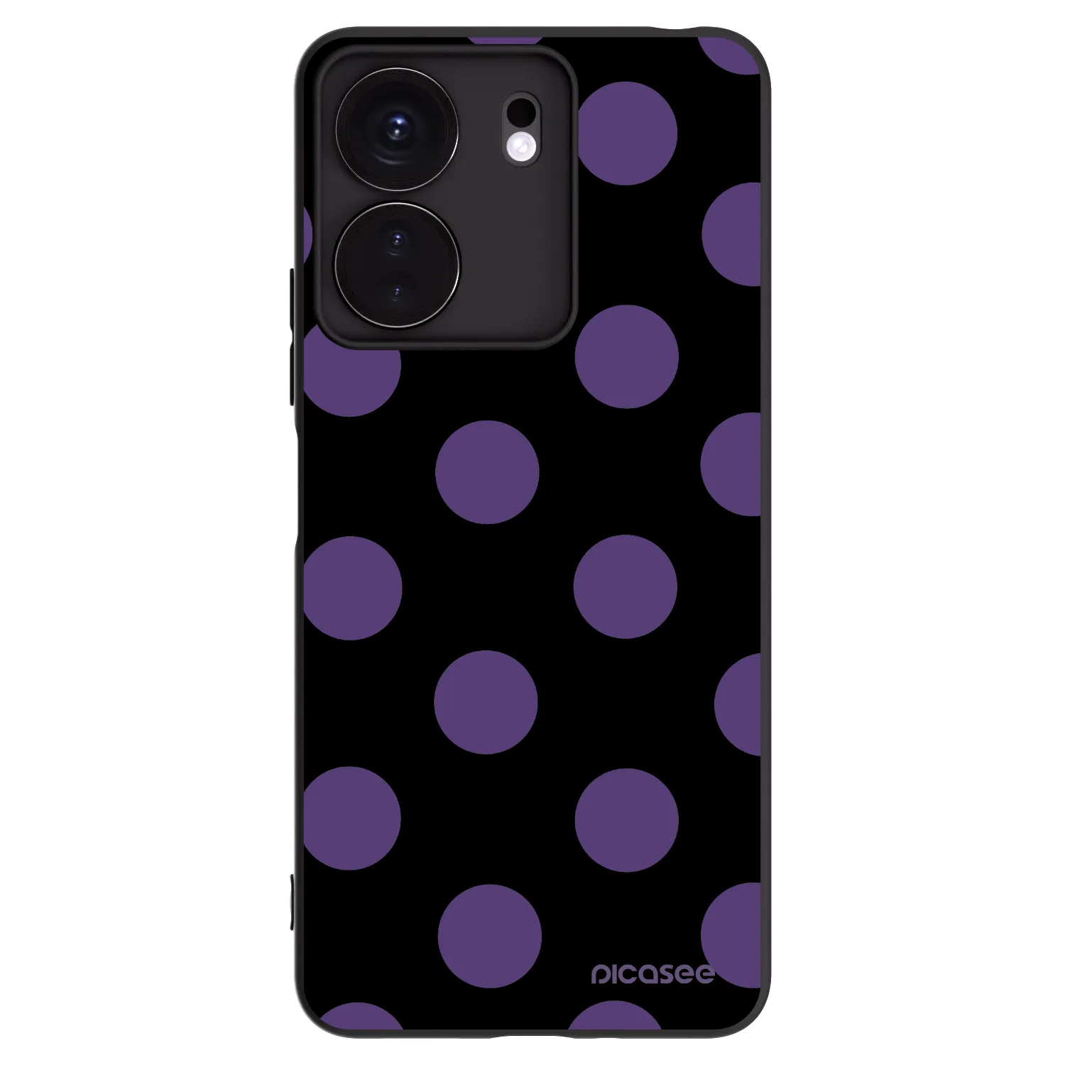 Picasee silikonowe czarne etui na Xiaomi Redmi 13C 4G - Big flickers