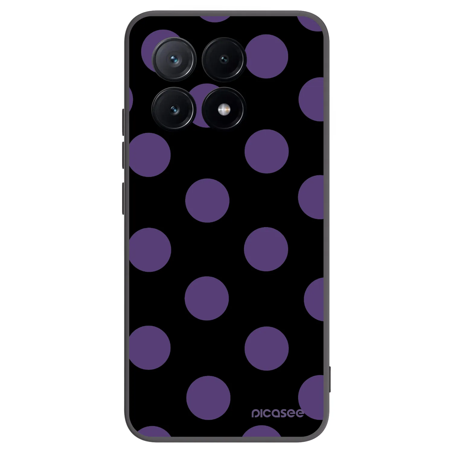 Picasee silikonowe czarne etui na Xiaomi Poco X6 Pro - Big flickers