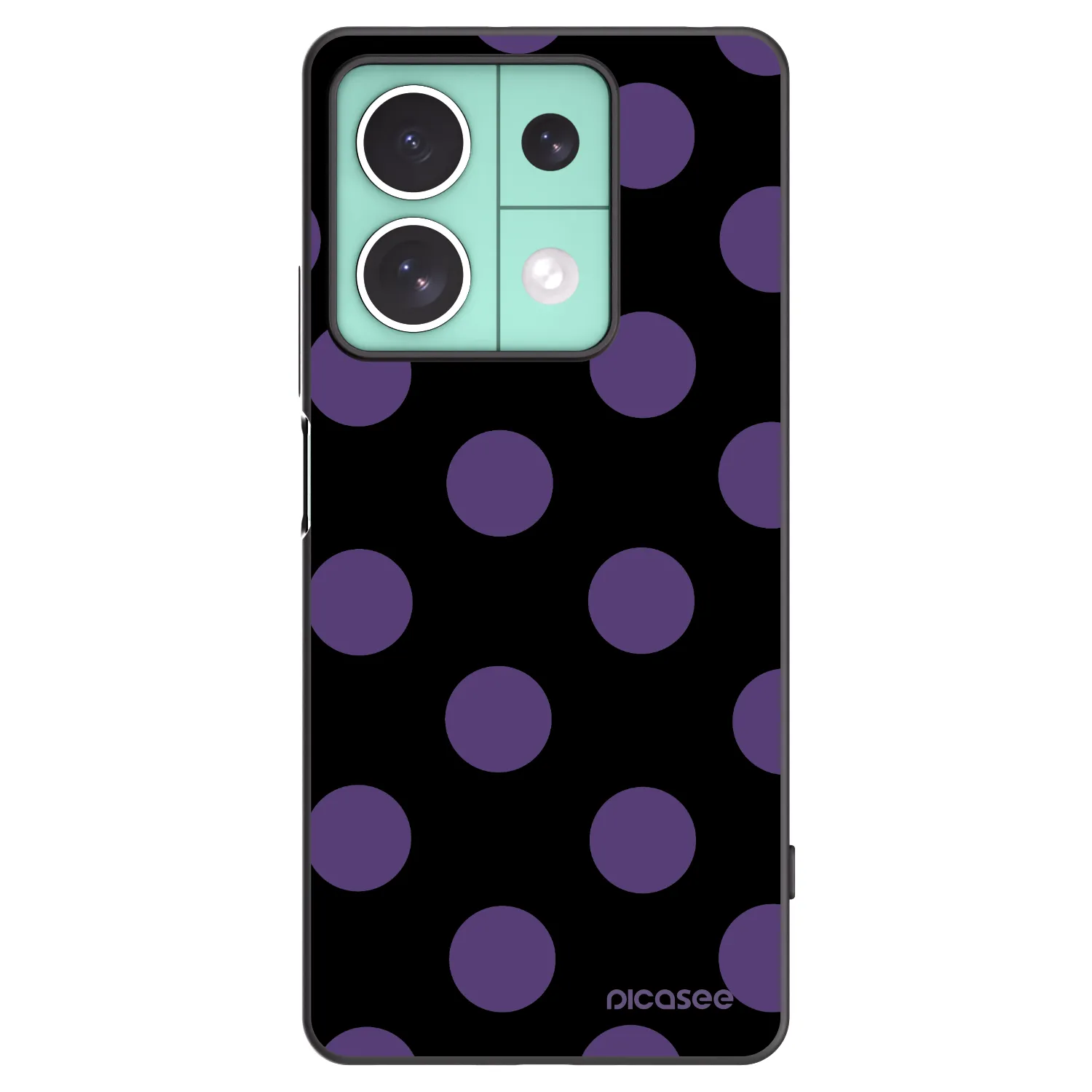 Picasee silikonowe czarne etui na Xiaomi Redmi Note 13 5G - Big flickers