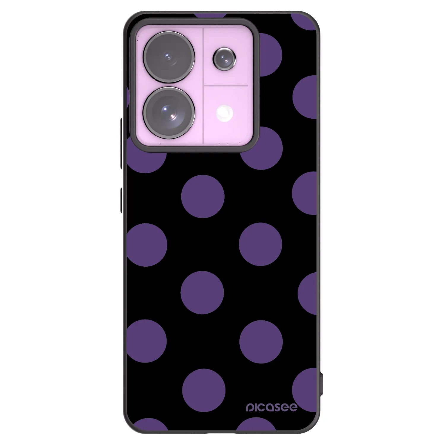 Picasee silikonowe czarne etui na Xiaomi Redmi Note 13 Pro 5G - Big flickers