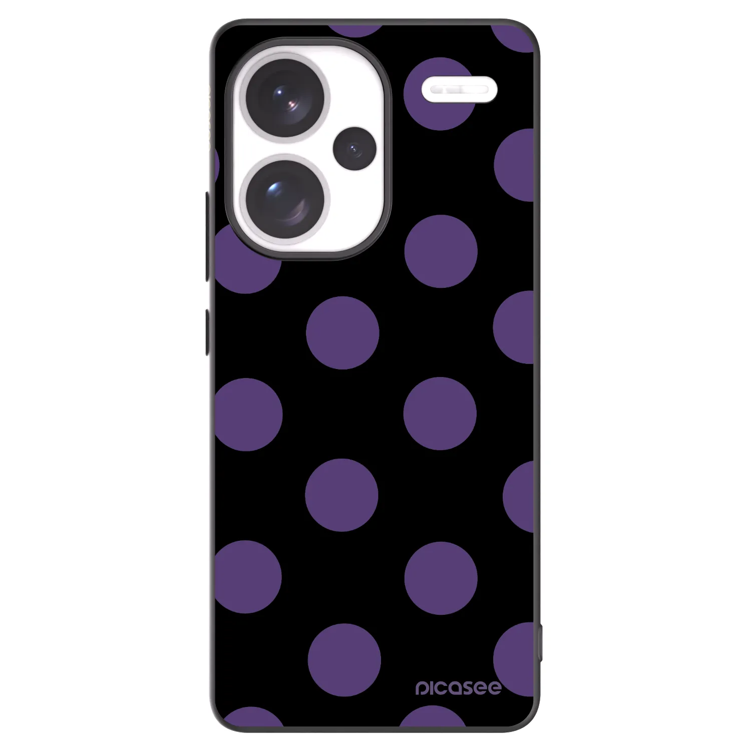Picasee silikonowe czarne etui na Xiaomi Redmi Note 13 Pro+ 5G - Big flickers