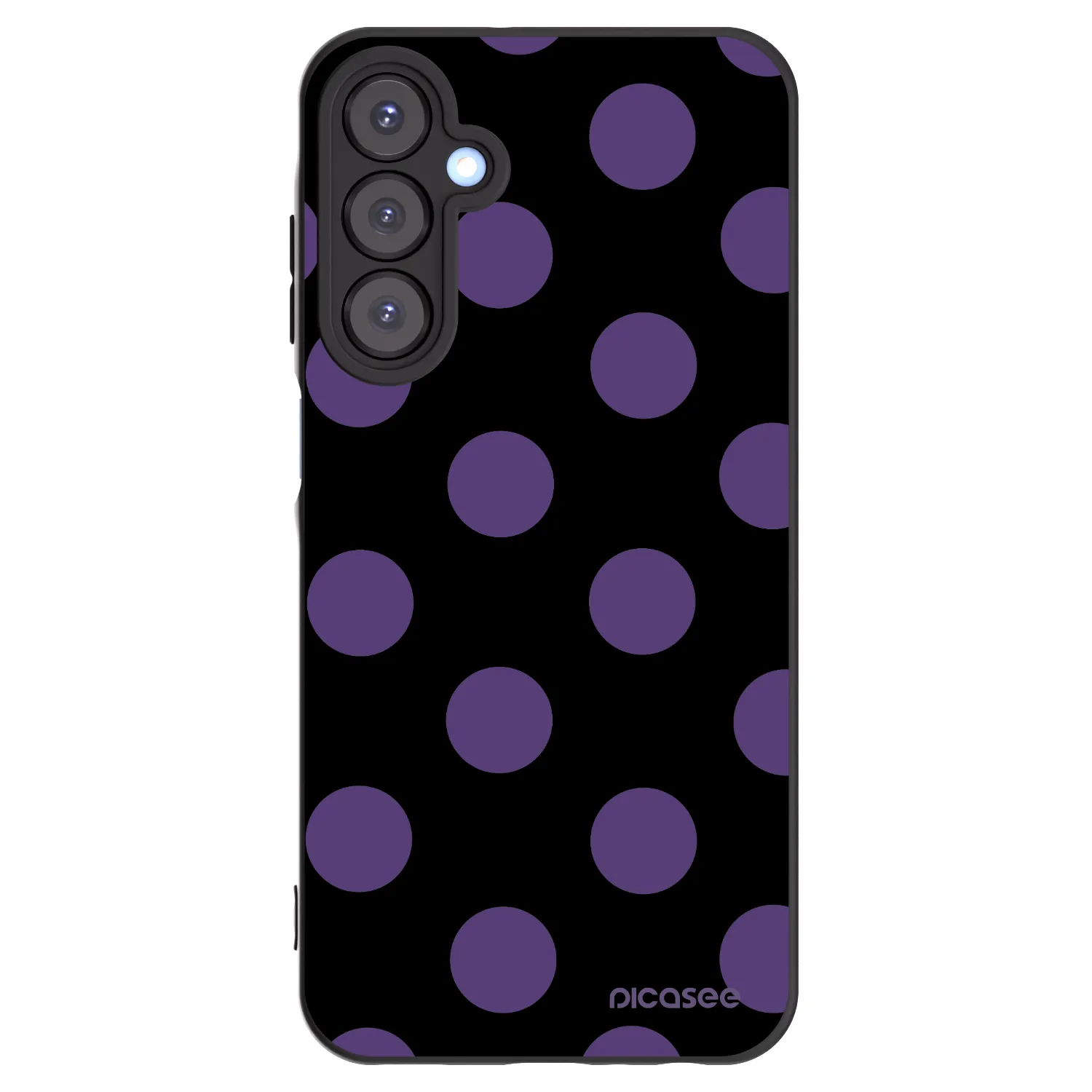 Picasee silikonowe czarne etui na Samsung Galaxy A25 A256B 5G - Big flickers