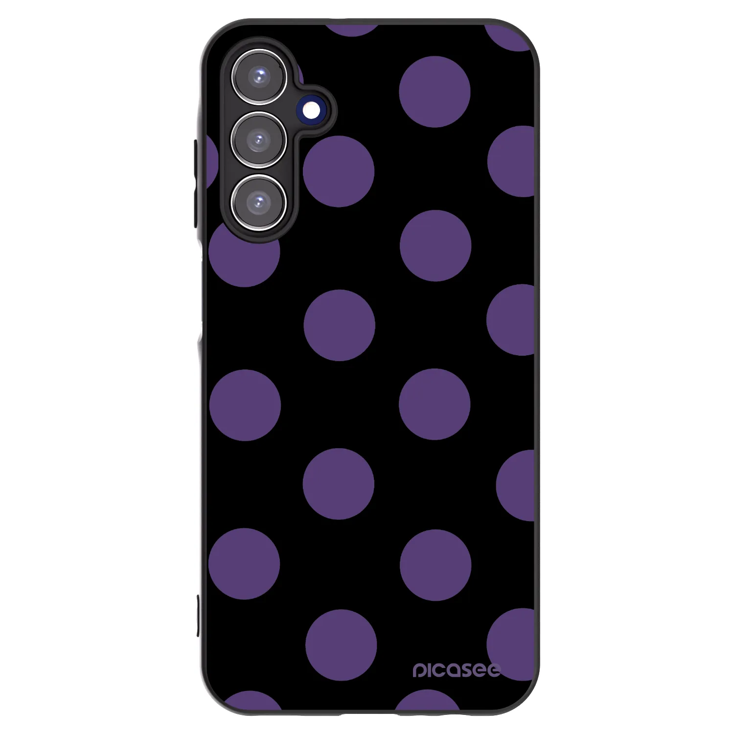 Picasee silikonowe czarne etui na Samsung Galaxy A15 A155F 4G - Big flickers
