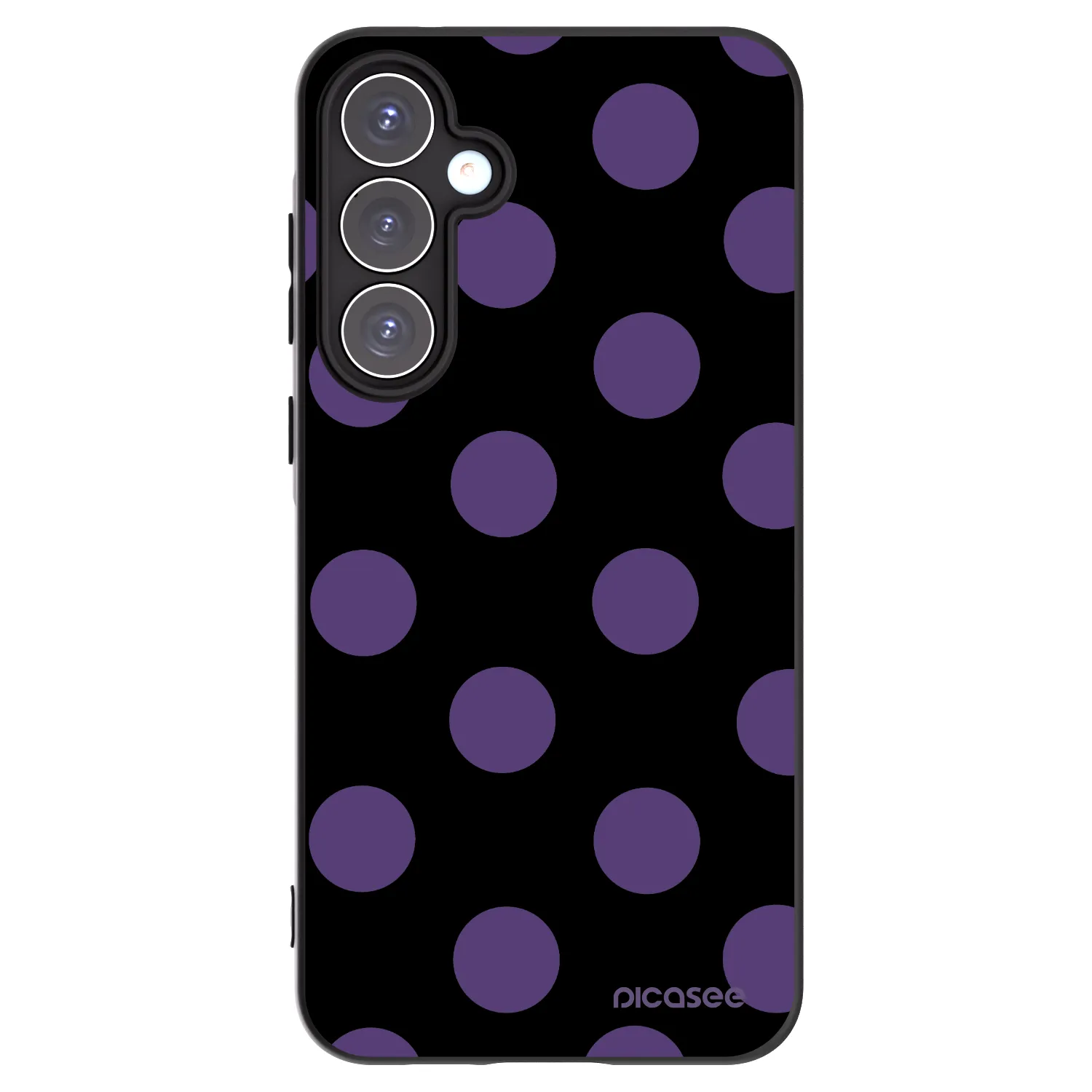 Picasee silikonowe czarne etui na Samsung Galaxy A55 5G A556B - Big flickers