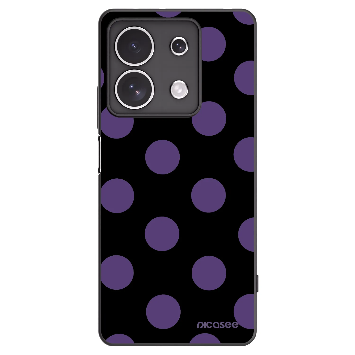 Picasee silikonowe czarne etui na Xiaomi Redmi Note 13 4G - Big flickers