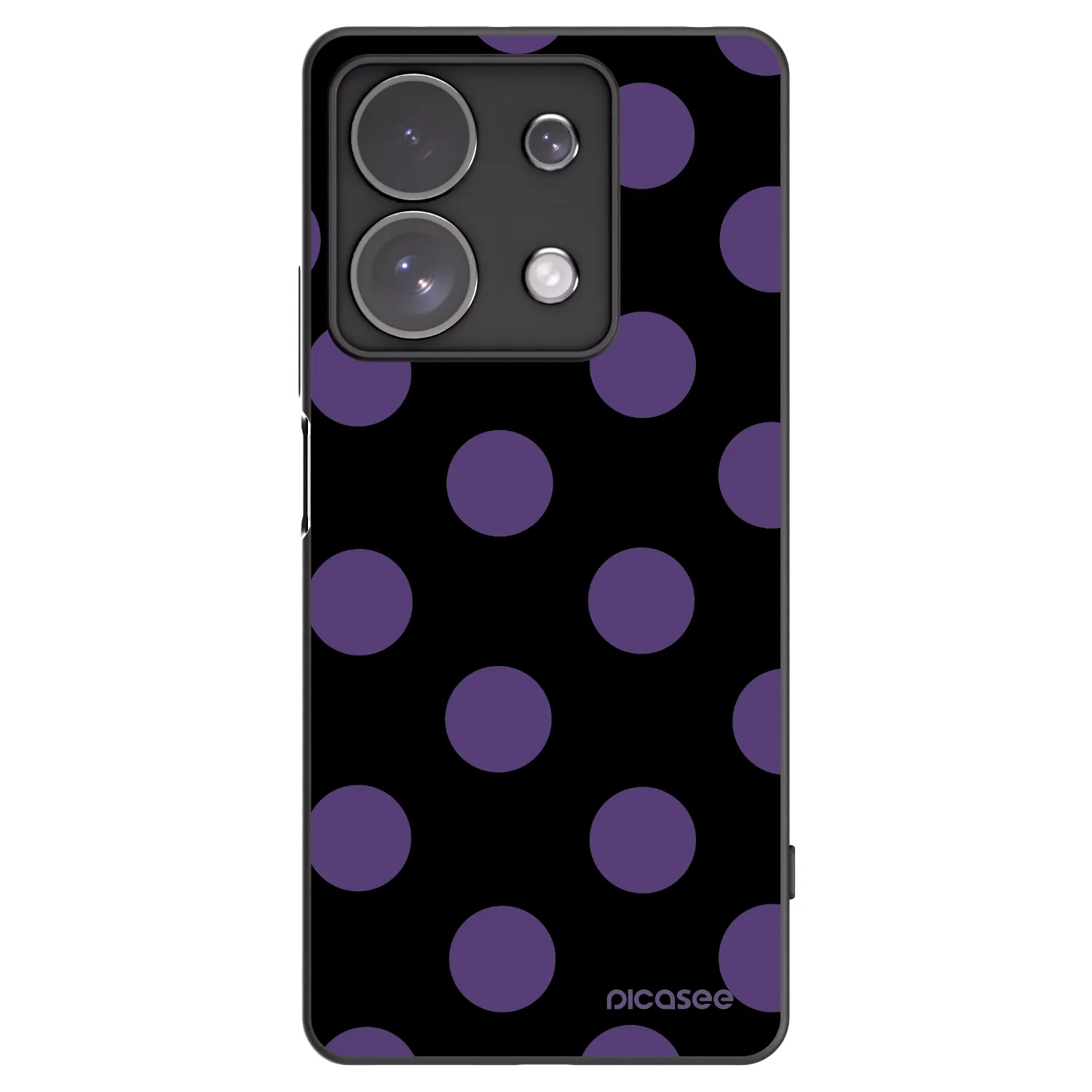 Picasee silikonowe czarne etui na Xiaomi Redmi Note 13 Pro 4G - Big flickers
