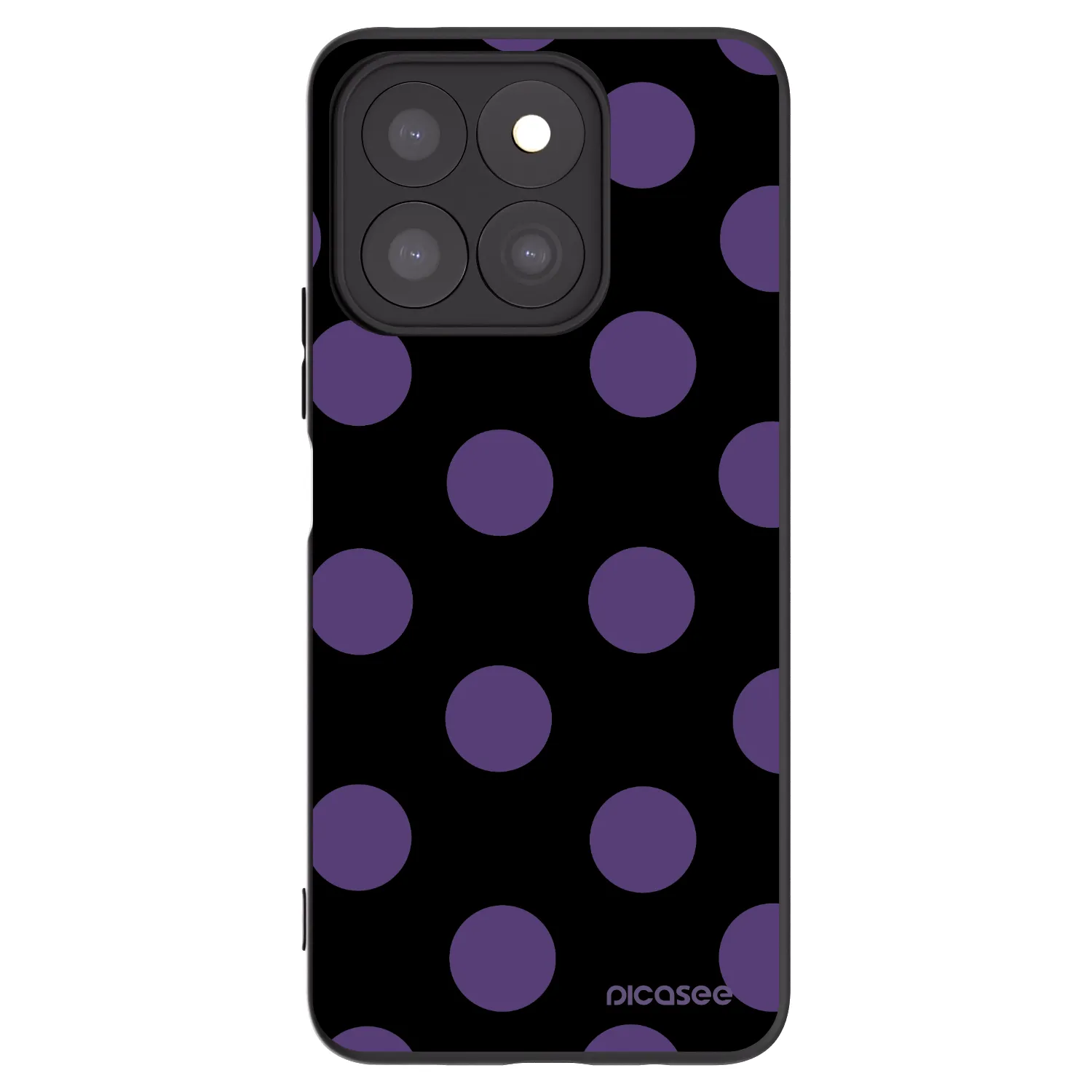 Picasee silikonowe czarne etui na Honor X8b - Big flickers