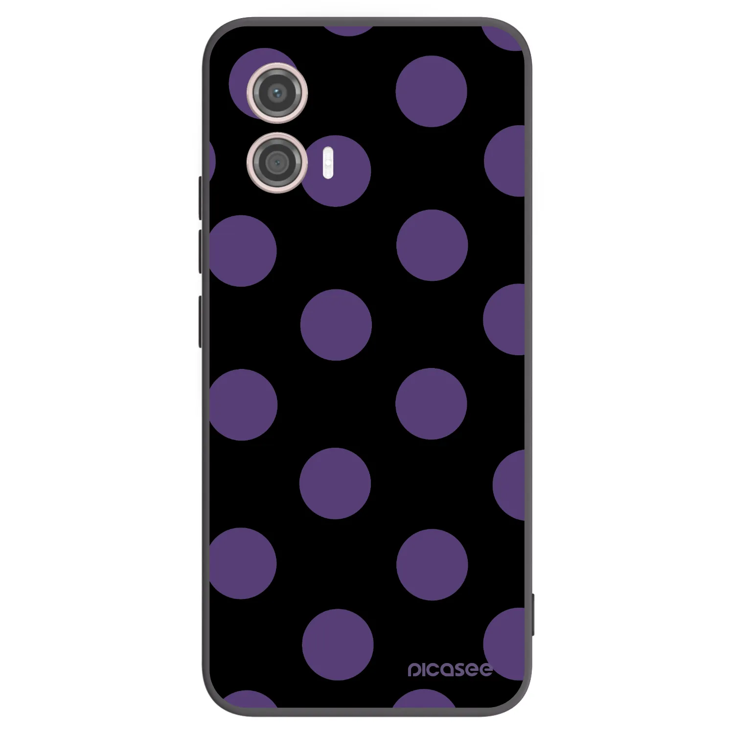Picasee silikonowe czarne etui na Motorola Moto G53 5G - Big flickers