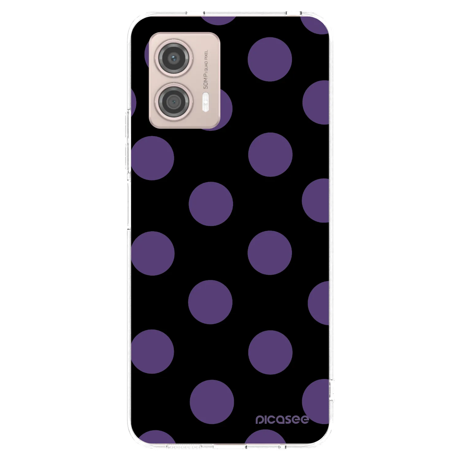 Picasee silikonowe przeźroczyste etui na Motorola Moto G53 5G - Big flickers