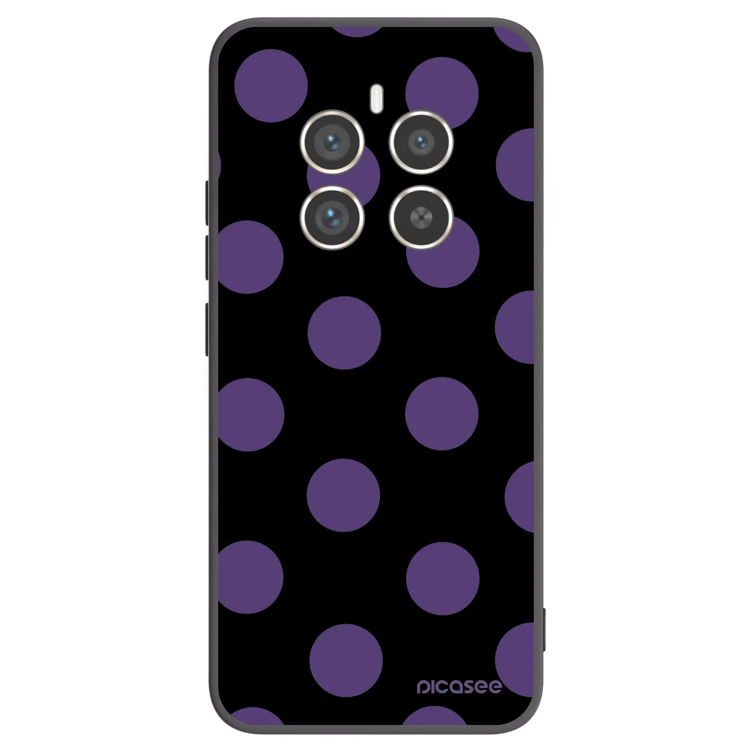 Picasee silikonowe czarne etui na Realme 12 Pro 5G - Big flickers