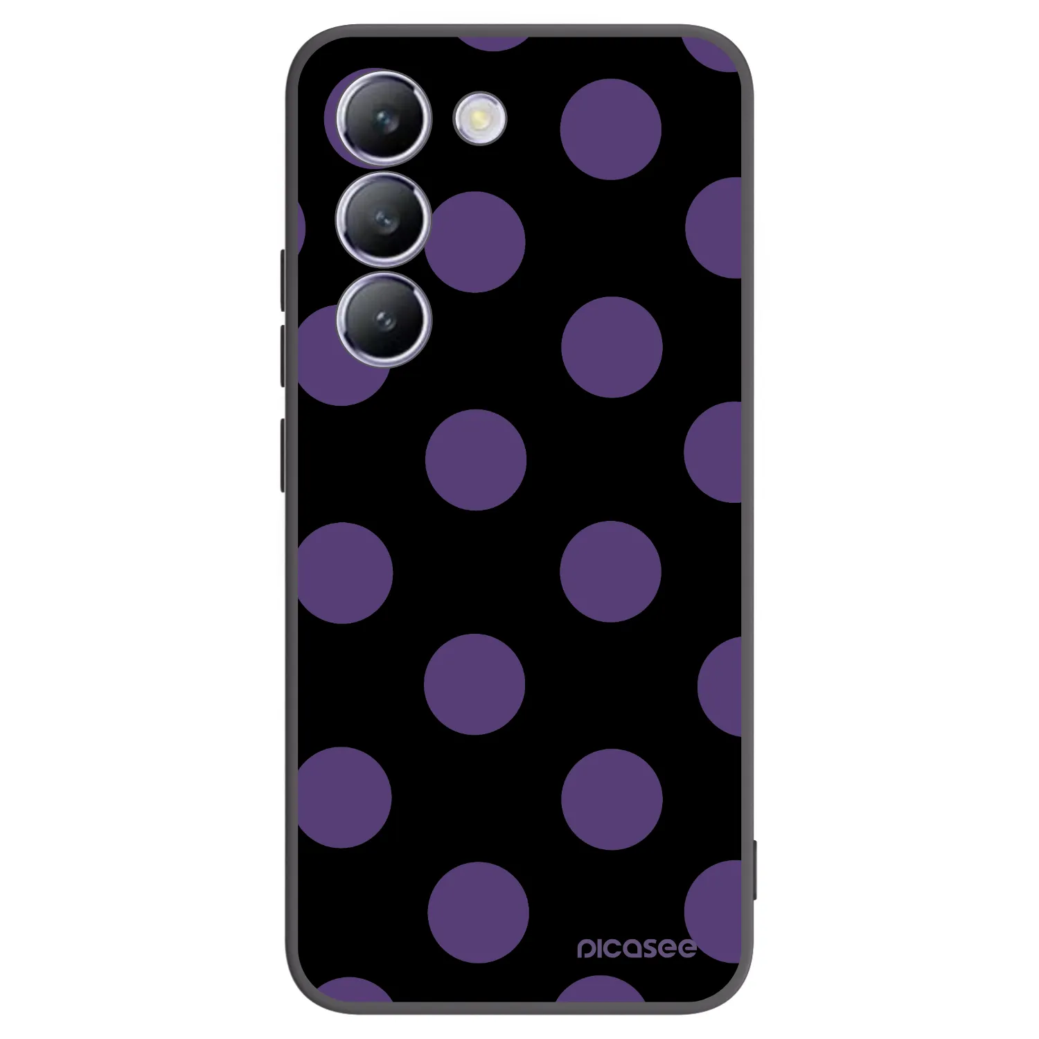 Picasee silikonowe czarne etui na Vivo V40 SE 5G - Big flickers