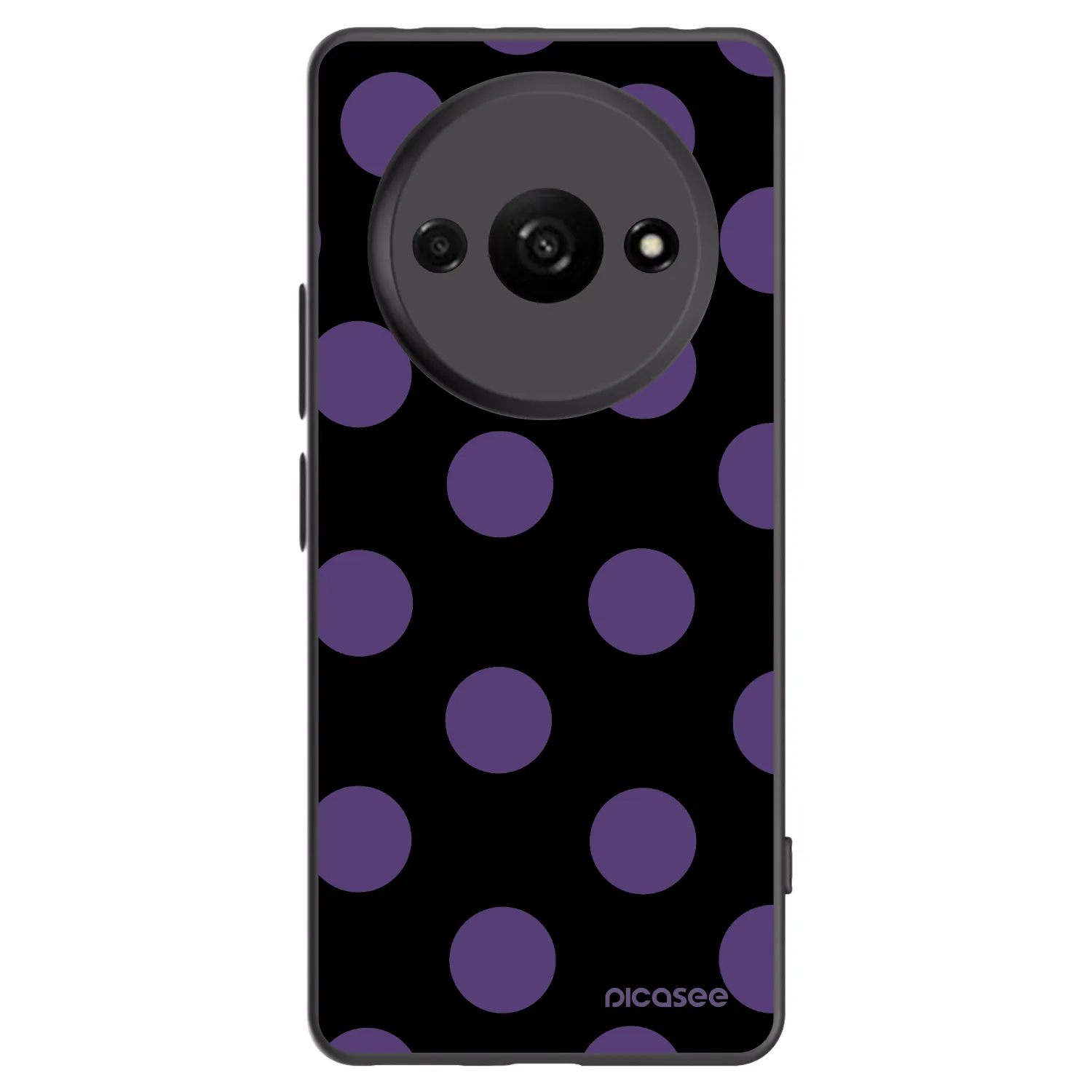 Picasee silikonowe czarne etui na Xiaomi Redmi A3 - Big flickers