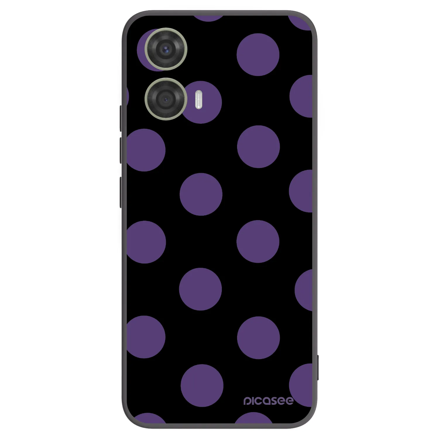 Picasee silikonowe czarne etui na Motorola Moto G24 - Big flickers