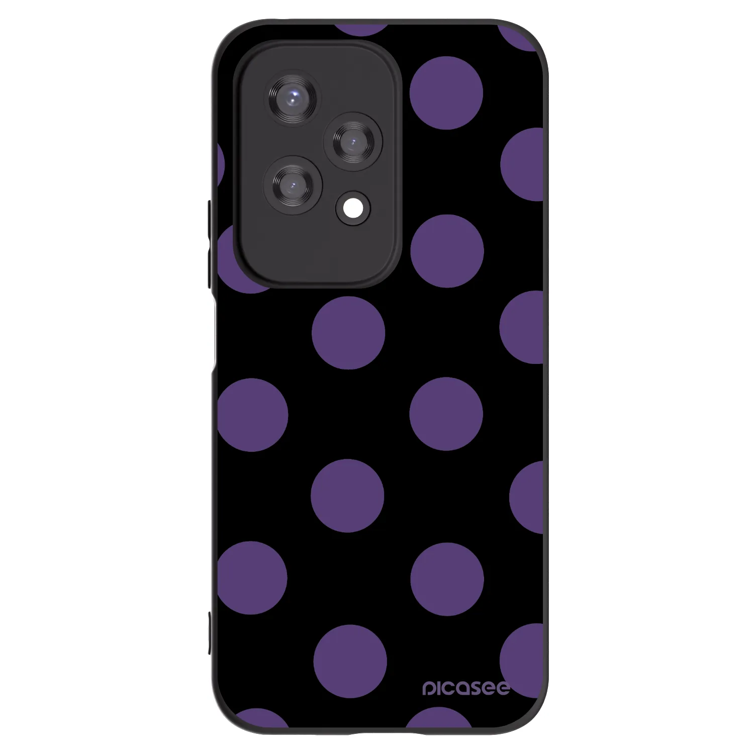 Picasee silikonowe czarne etui na Honor 200 Lite - Big flickers