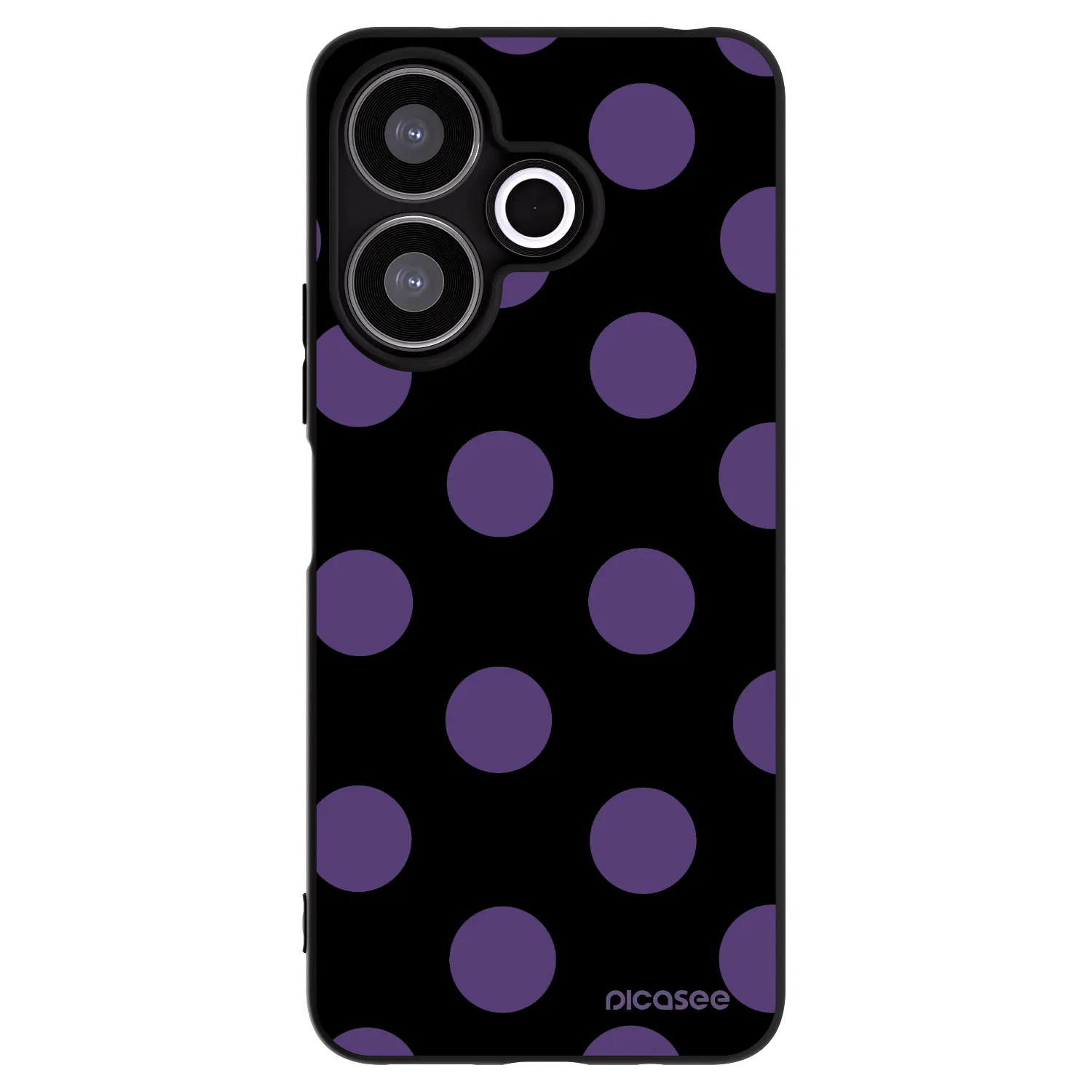 Picasee silikonowe czarne etui na Xiaomi Redmi 13 4G - Big flickers