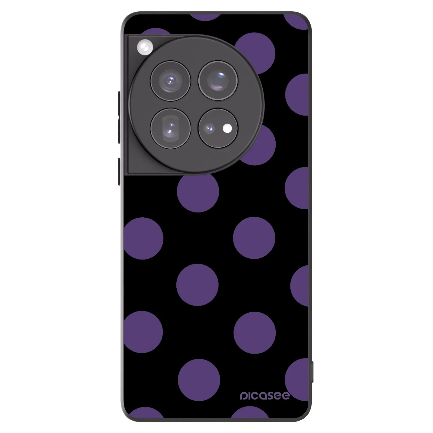 Picasee silikonowe czarne etui na OnePlus 12 5G - Big flickers