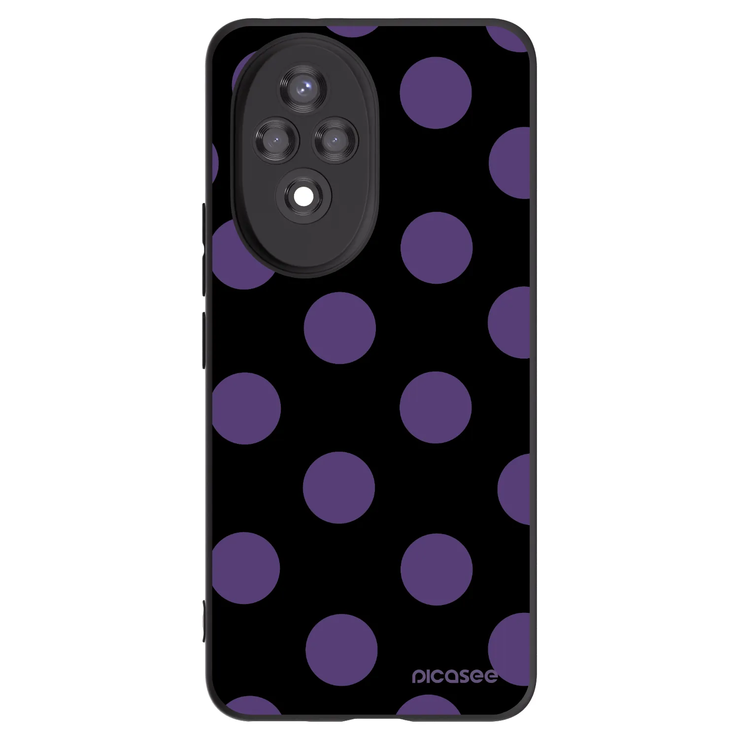 Picasee silikonowe czarne etui na Honor 200 Pro 5G - Big flickers