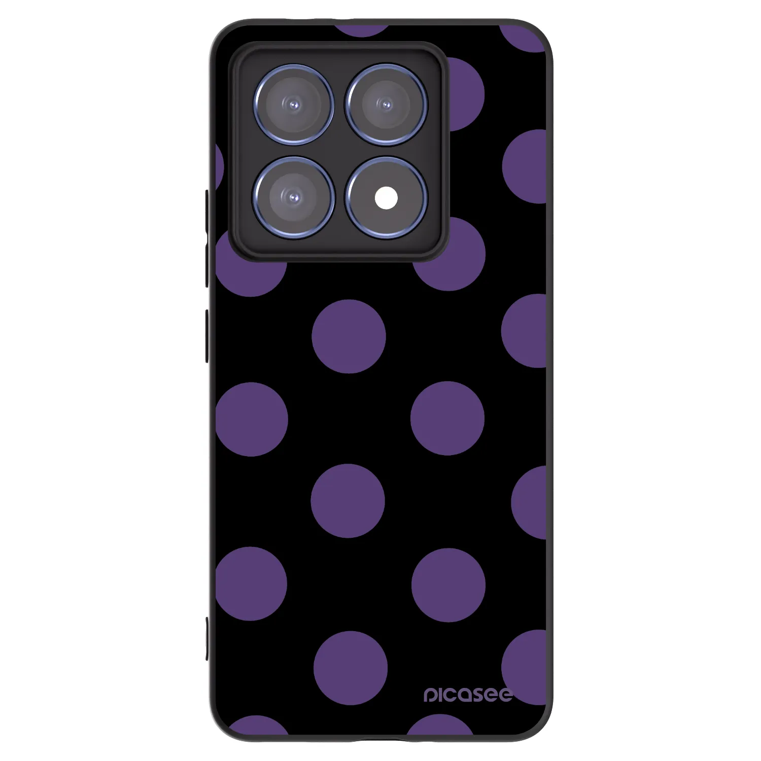 Picasee silikonowe czarne etui na Xiaomi 14T Pro - Big flickers