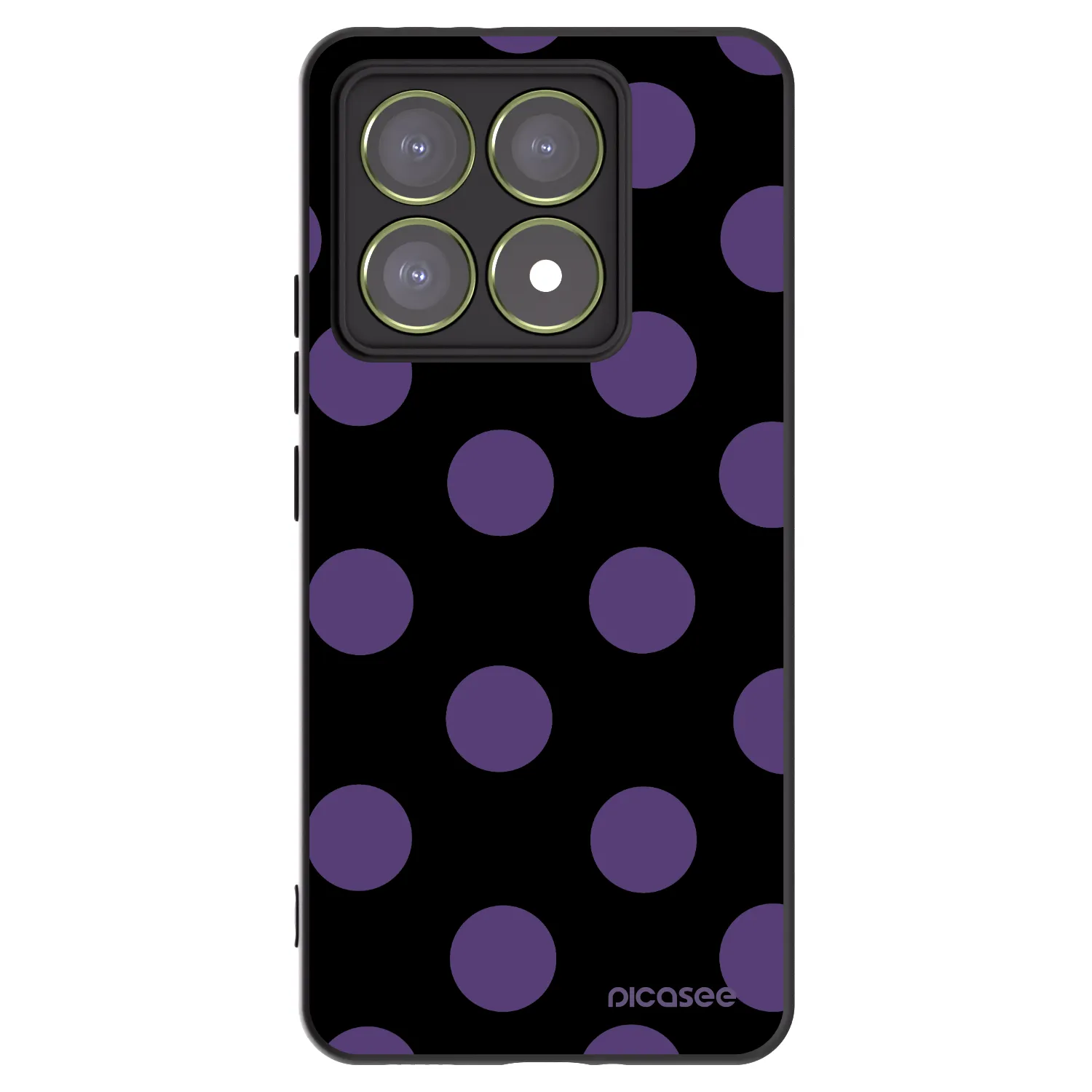 Picasee silikonowe czarne etui na Xiaomi 14T - Big flickers