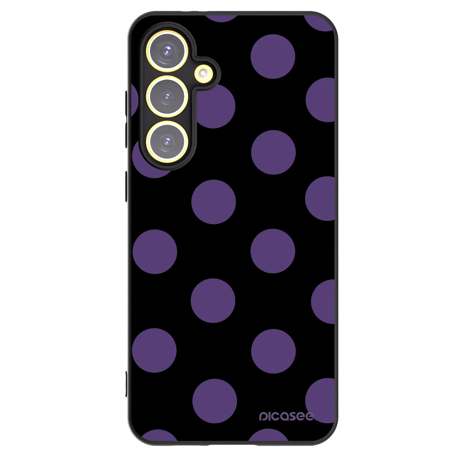 Picasee silikonowe czarne etui na Samsung Galaxy S24 FE S721B - Big flickers