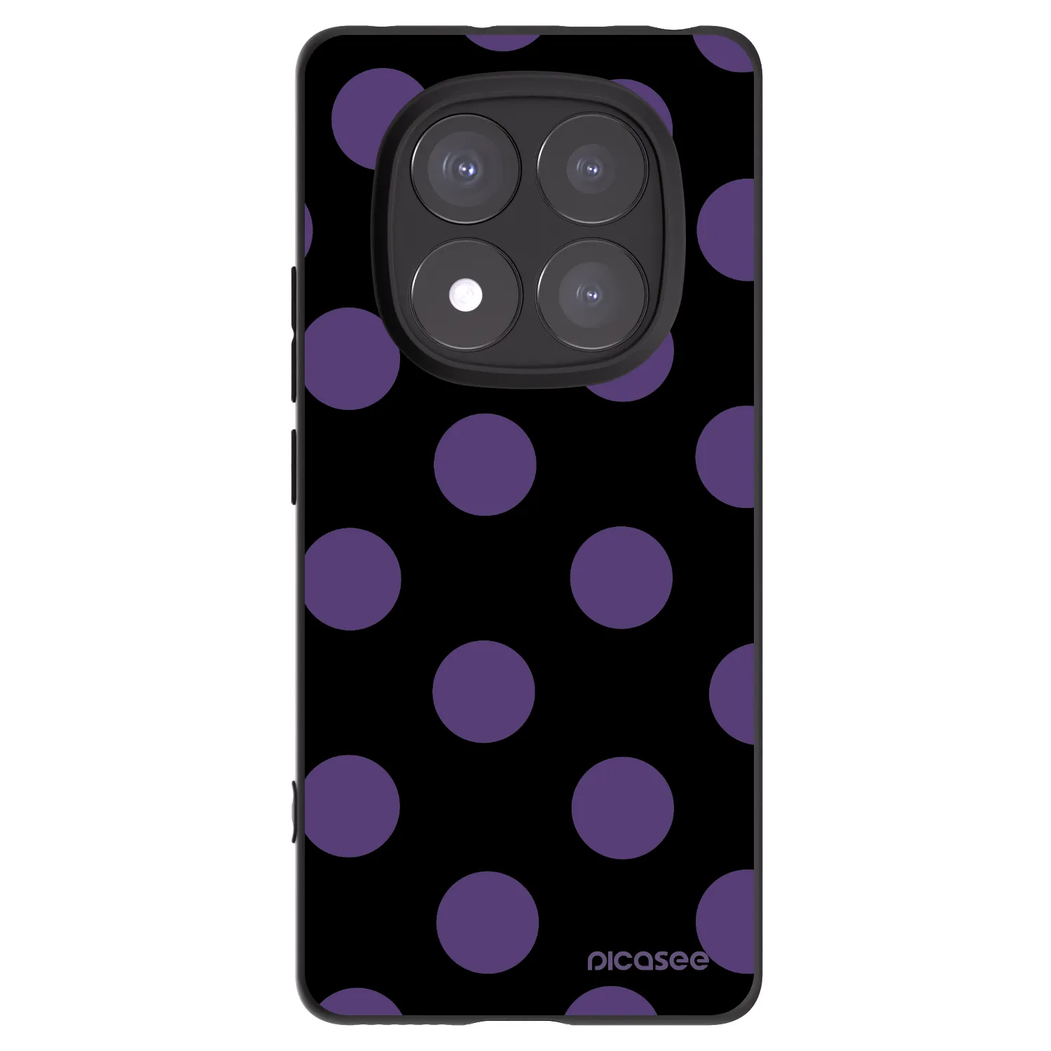 Picasee silikonowe czarne etui na Xiaomi Redmi Note 14 Pro+ 5G - Big flickers