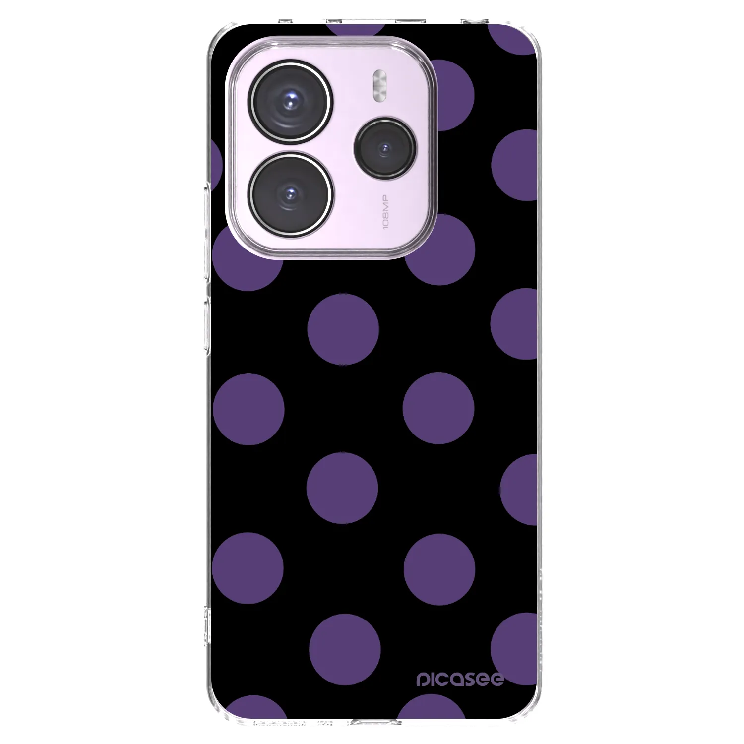 Picasee silikonowe przeźroczyste etui na Xiaomi Redmi Note 14 5G - Big flickers