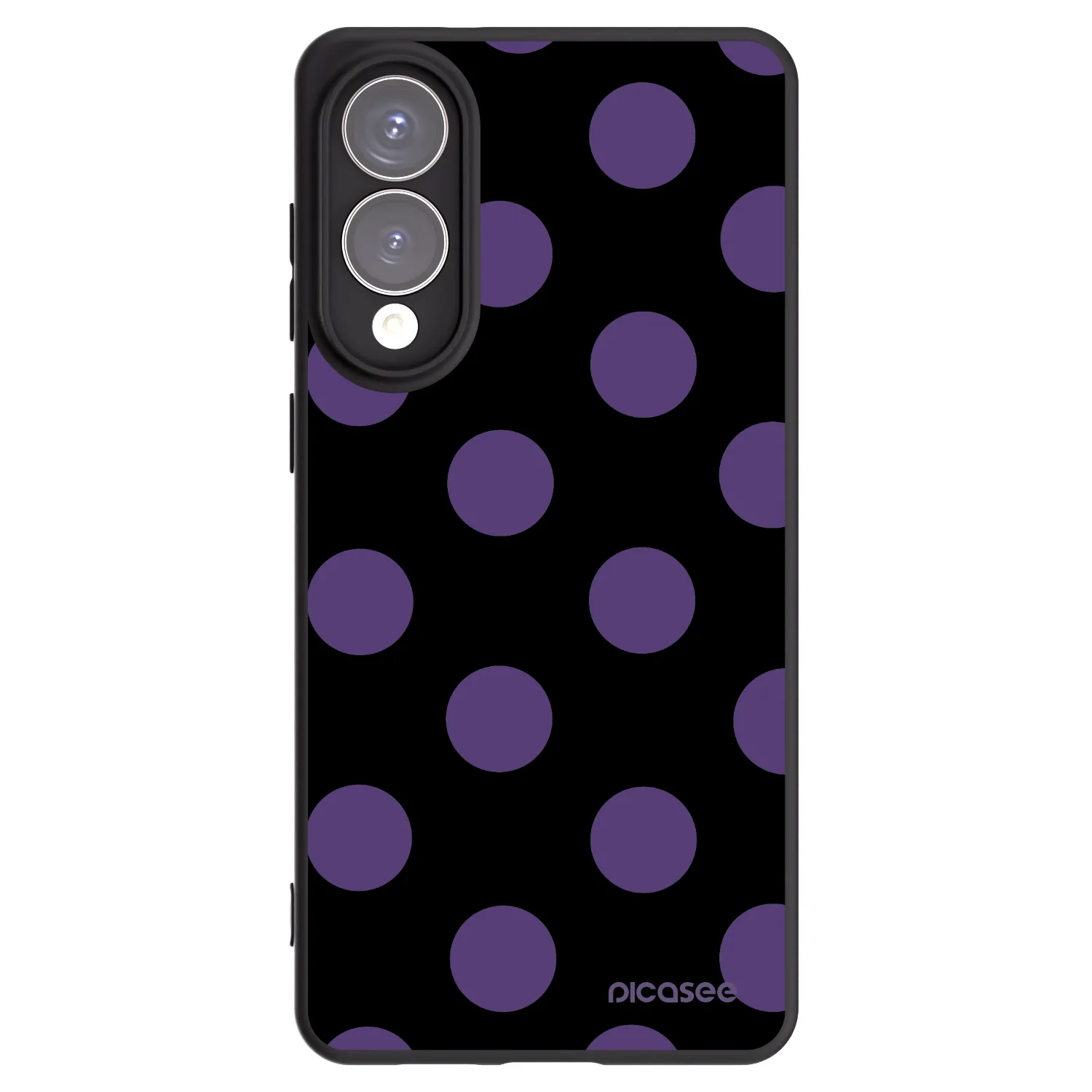 Picasee silikonowe czarne etui na Samsung Galaxy S25 Edge 5G - Big flickers