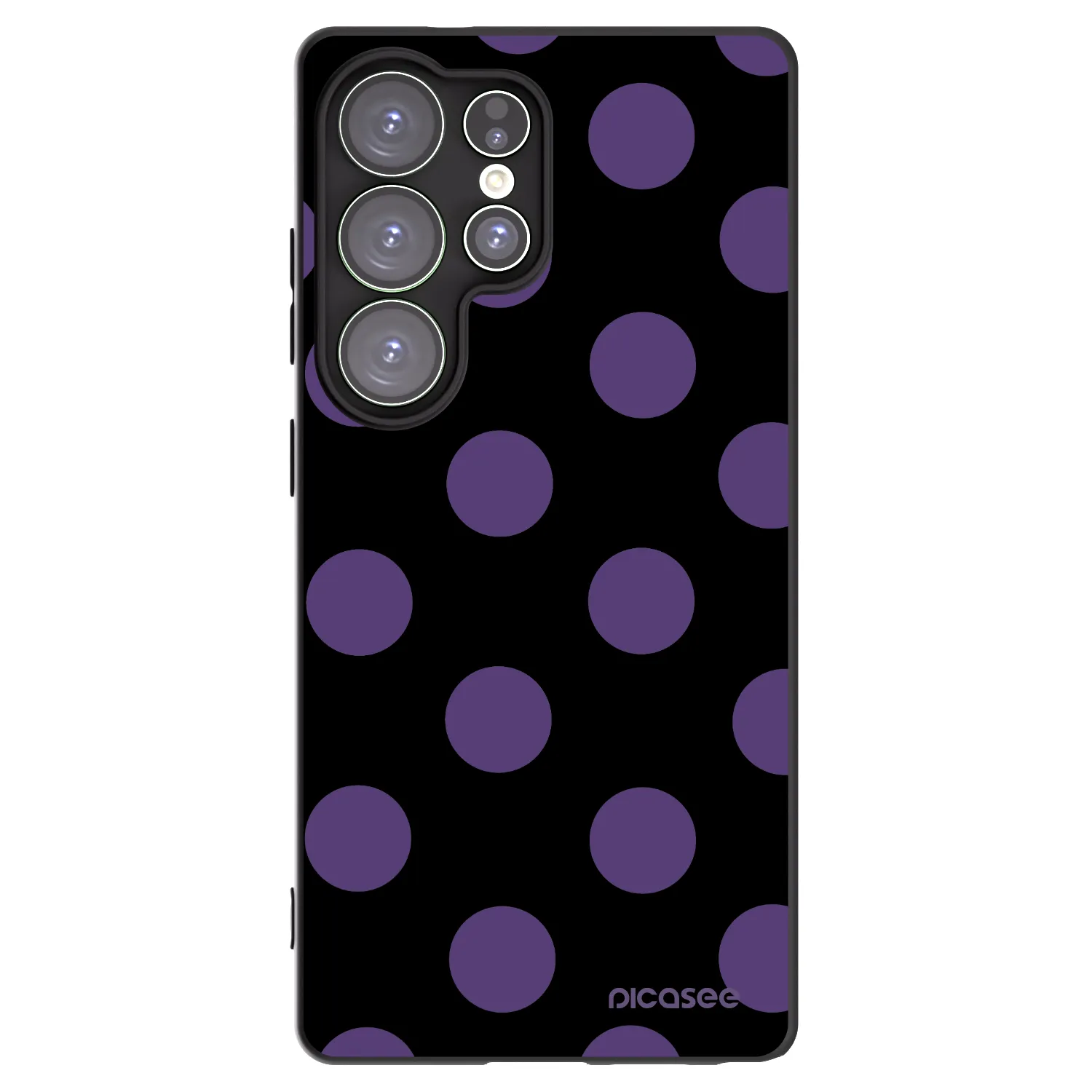 Picasee silikonowe czarne etui na Samsung Galaxy S25 Ultra 5G - Big flickers