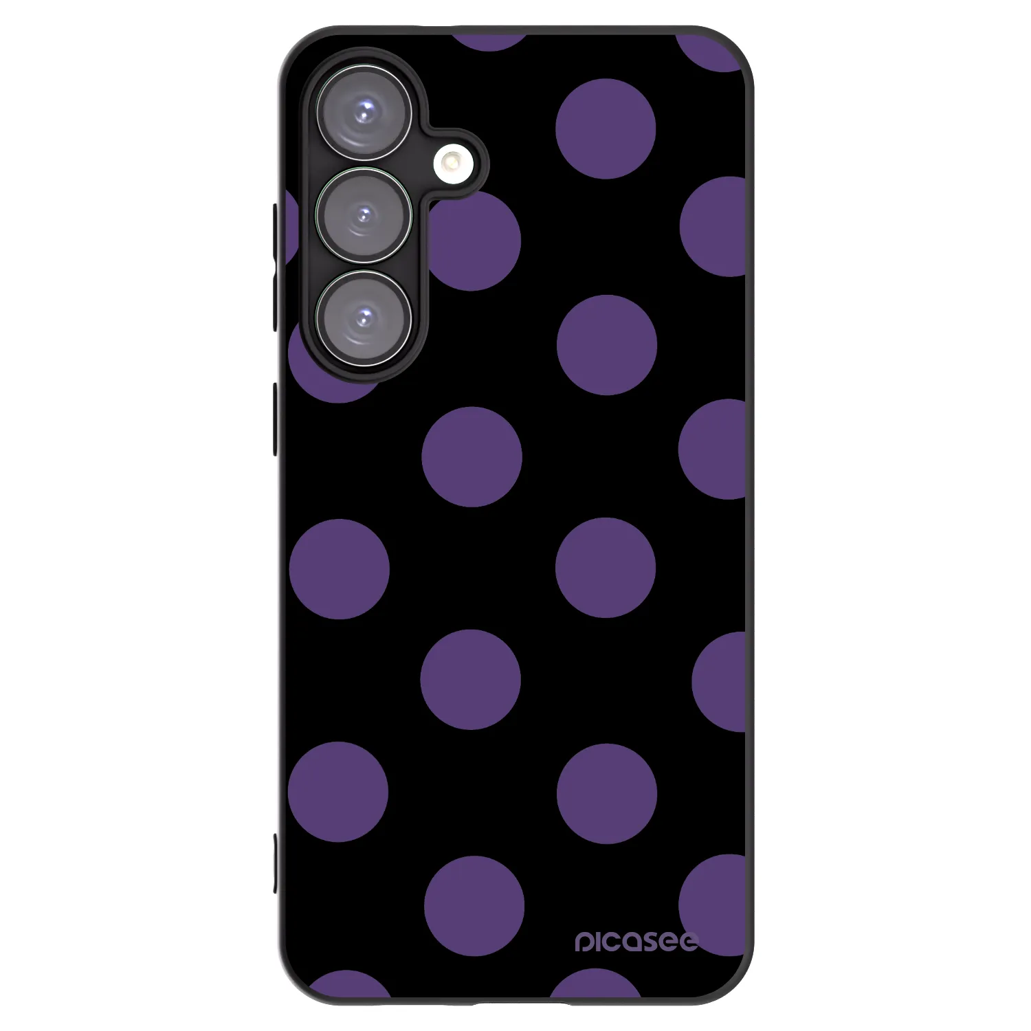 Picasee silikonowe czarne etui na Samsung Galaxy S25+ 5G - Big flickers