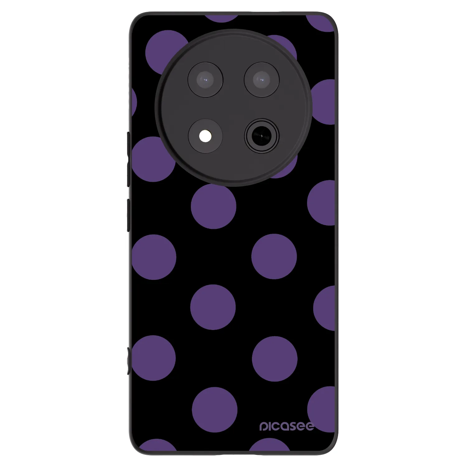Picasee silikonowe czarne etui na Honor Magic7 Lite 5G - Big flickers