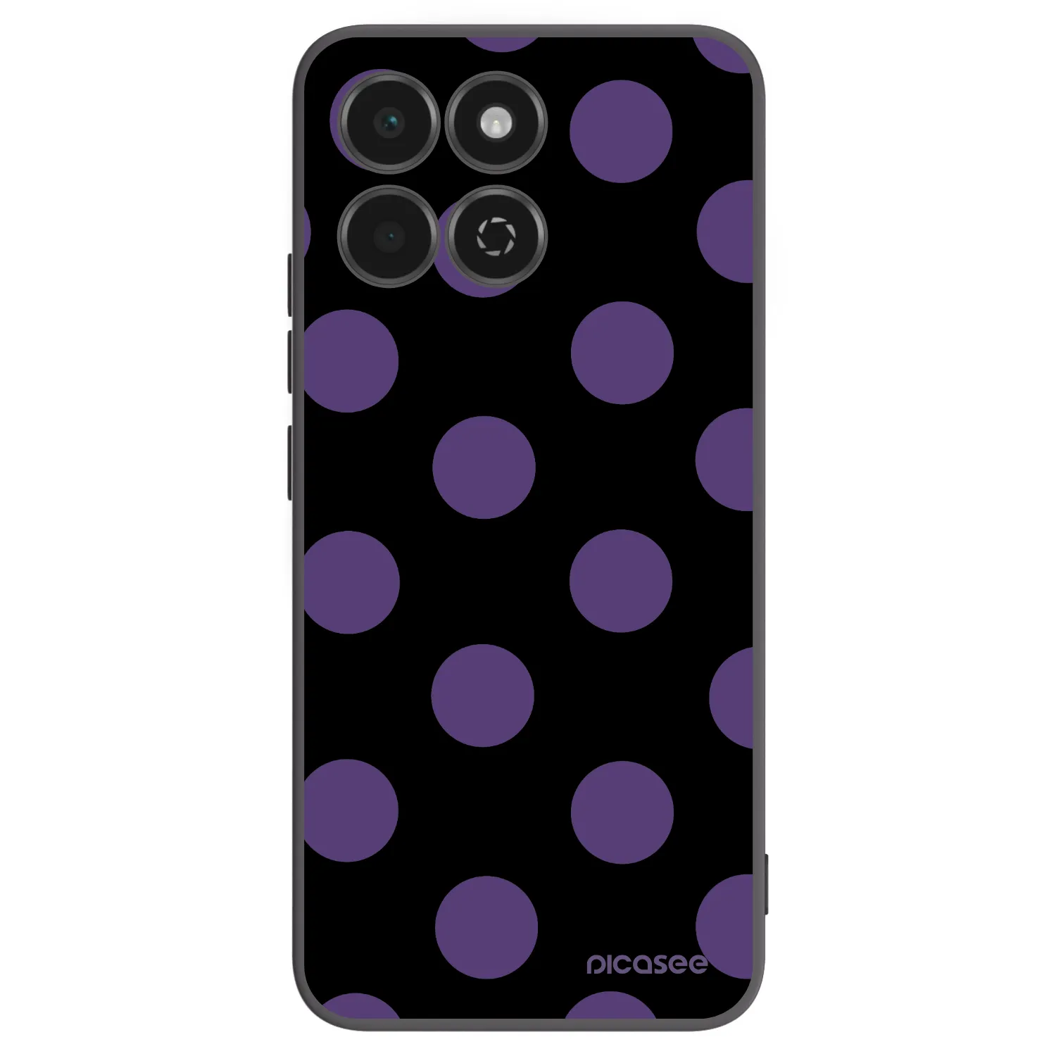 Picasee silikonowe czarne etui na Honor 200 Smart 5G - Big flickers
