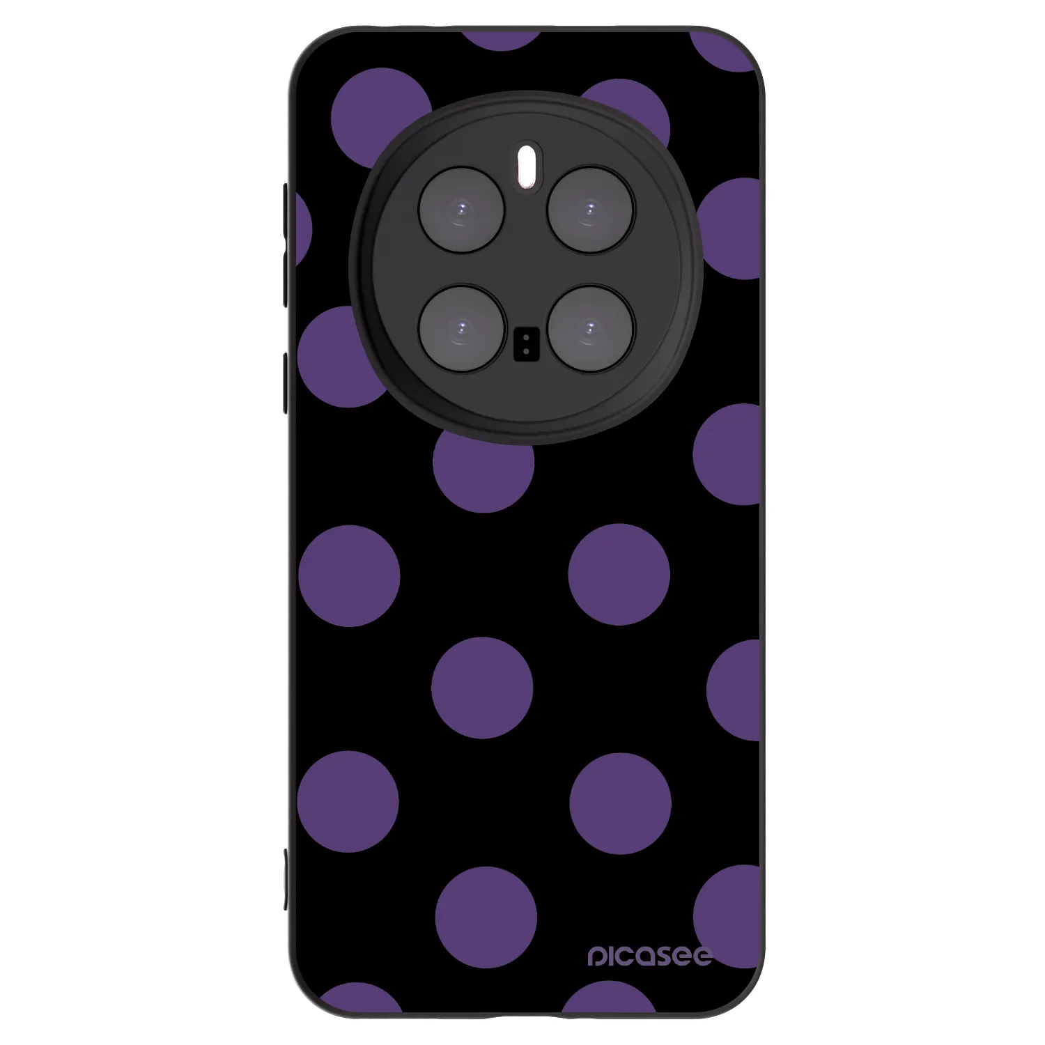 Picasee silikonowe czarne etui na Honor Magic7 Pro 5G - Big flickers