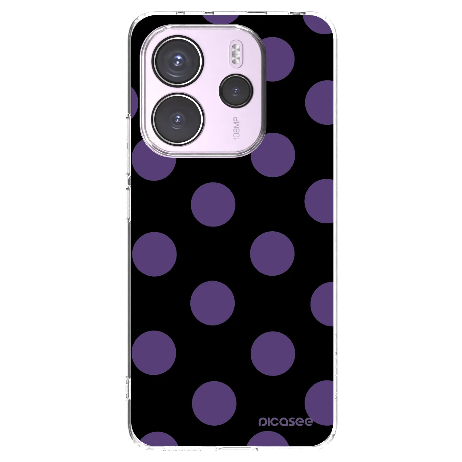 Picasee silikonowe przeźroczyste etui na Xiaomi Redmi Note 14 4G - Big flickers