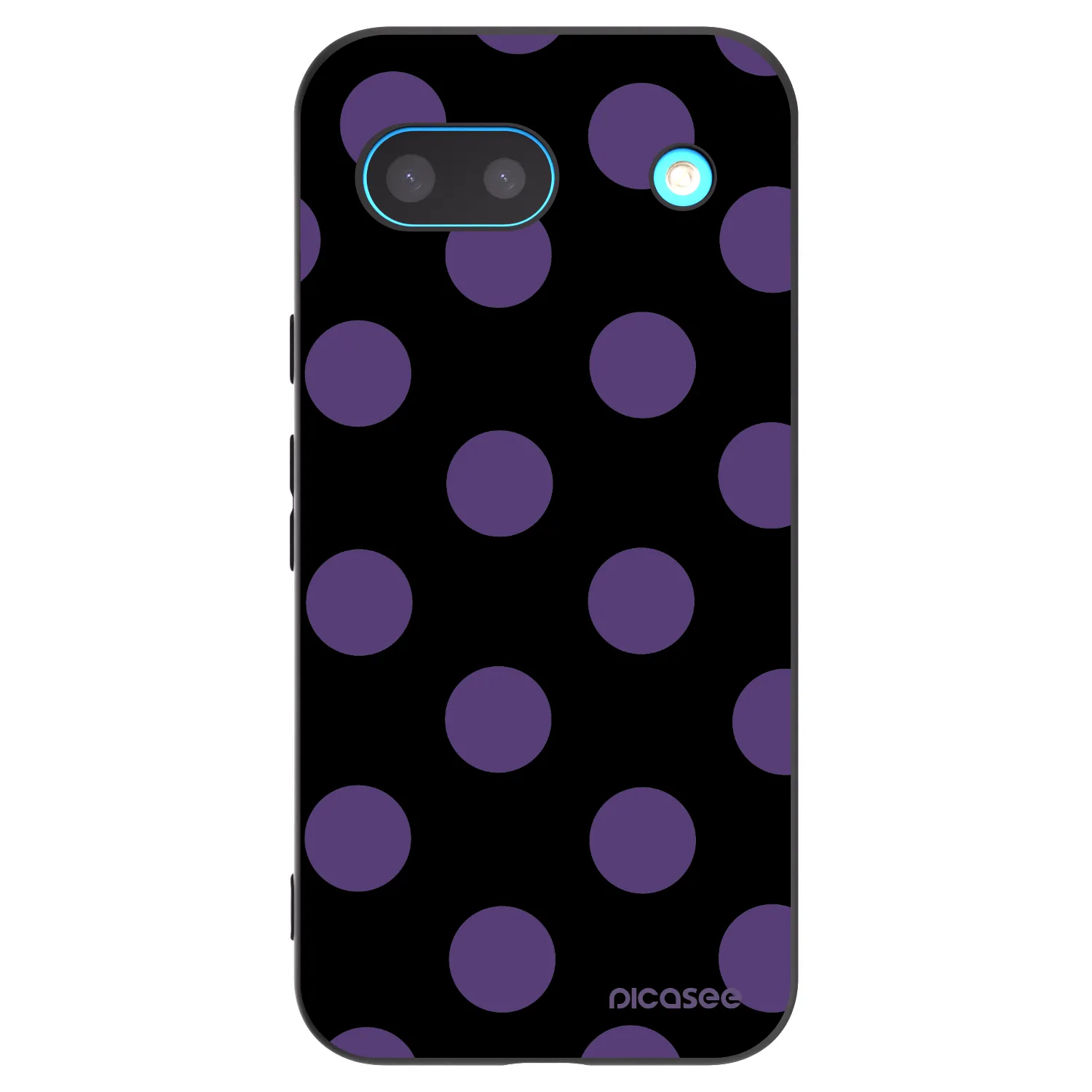 Picasee silikonowe czarne etui na Google Pixel 8a - Big flickers