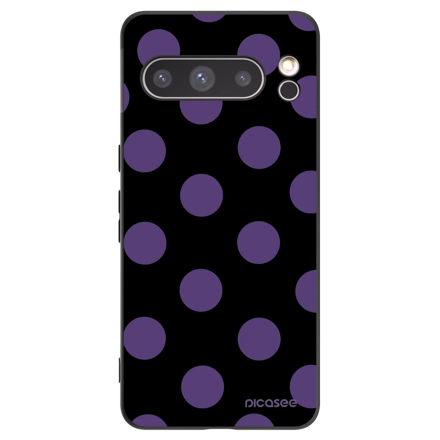 Picasee silikonowe czarne etui na Google Pixel 8 Pro - Big flickers