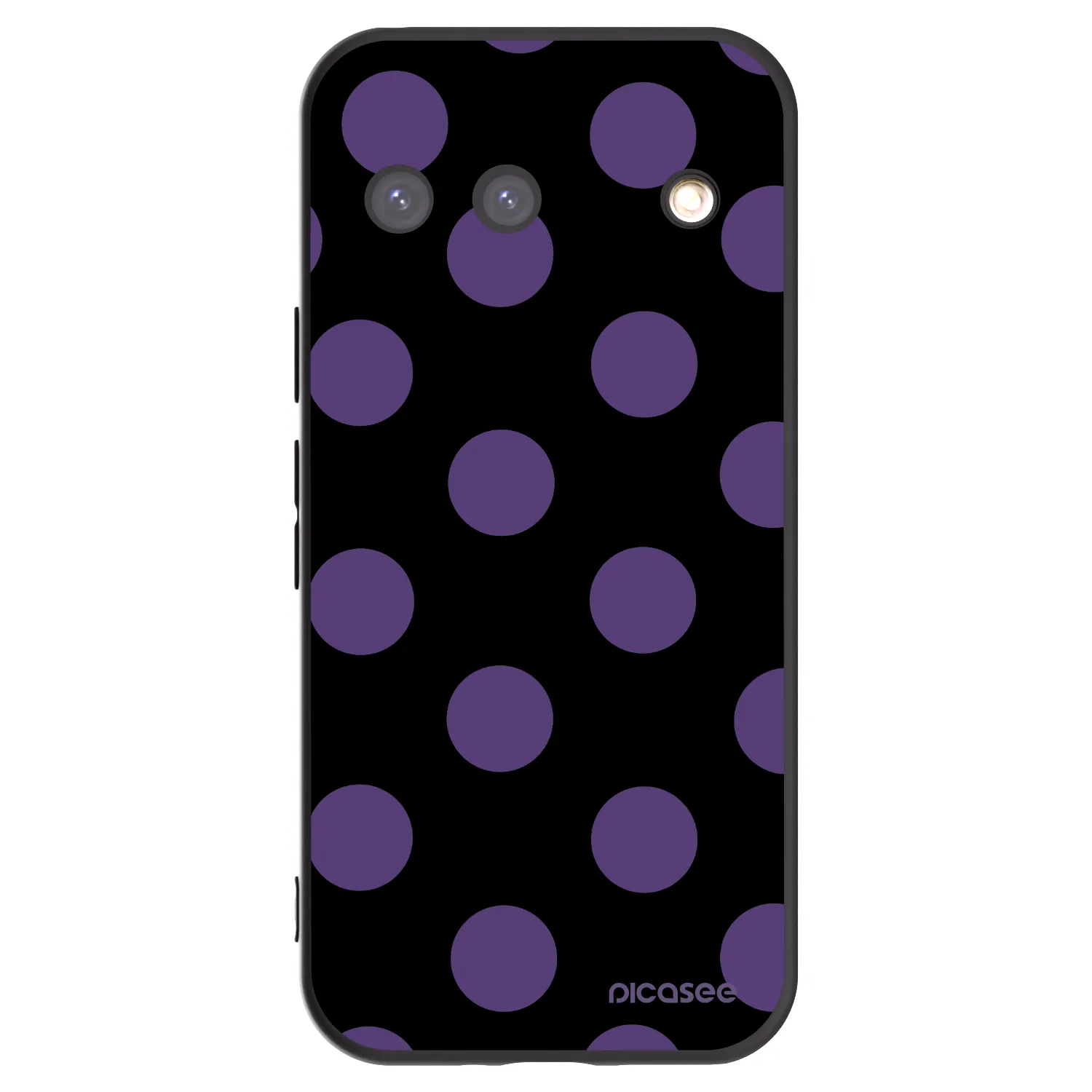 Picasee silikonowe czarne etui na Google Pixel 9 - Big flickers