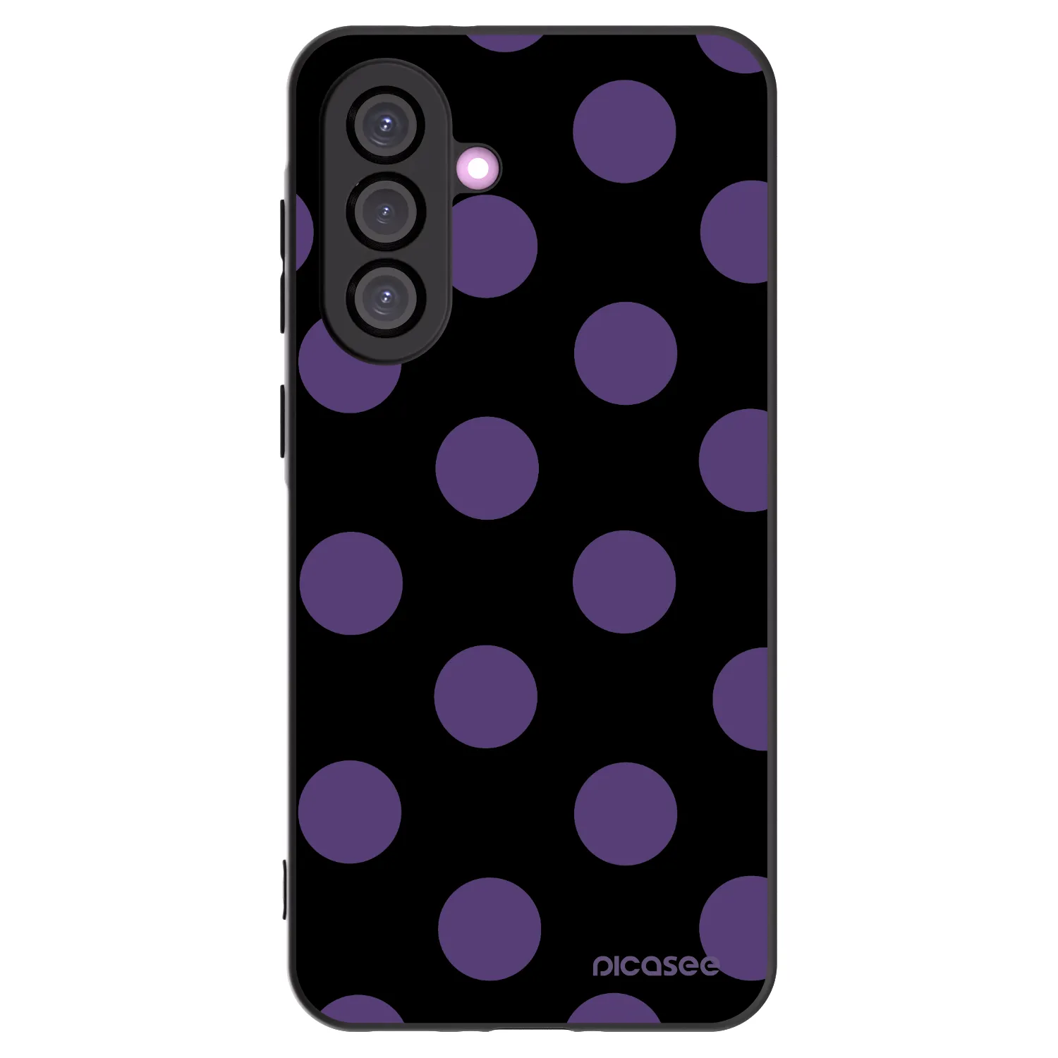 Picasee silikonowe czarne etui na Samsung Galaxy A36 5G - Big flickers