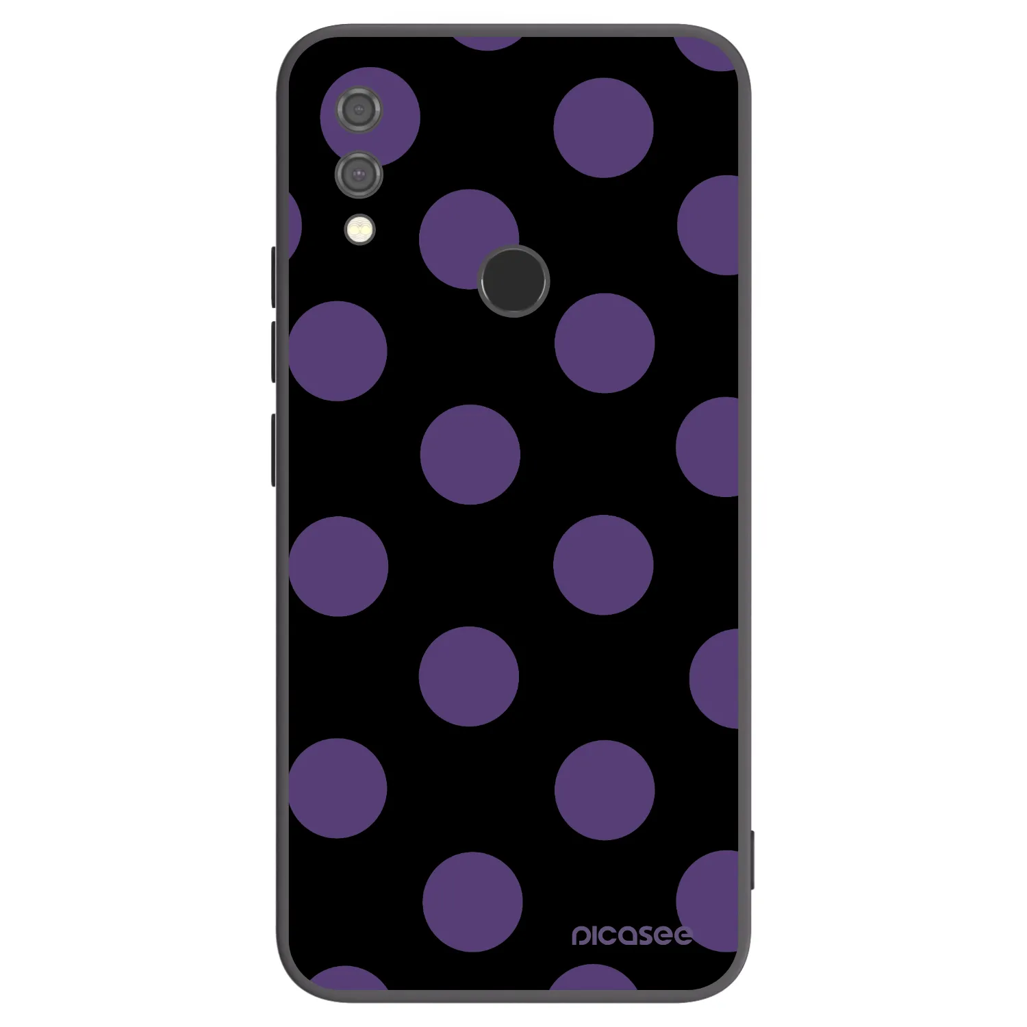 Picasee silikonowe czarne etui na Xiaomi Redmi Note 7 - Big flickers
